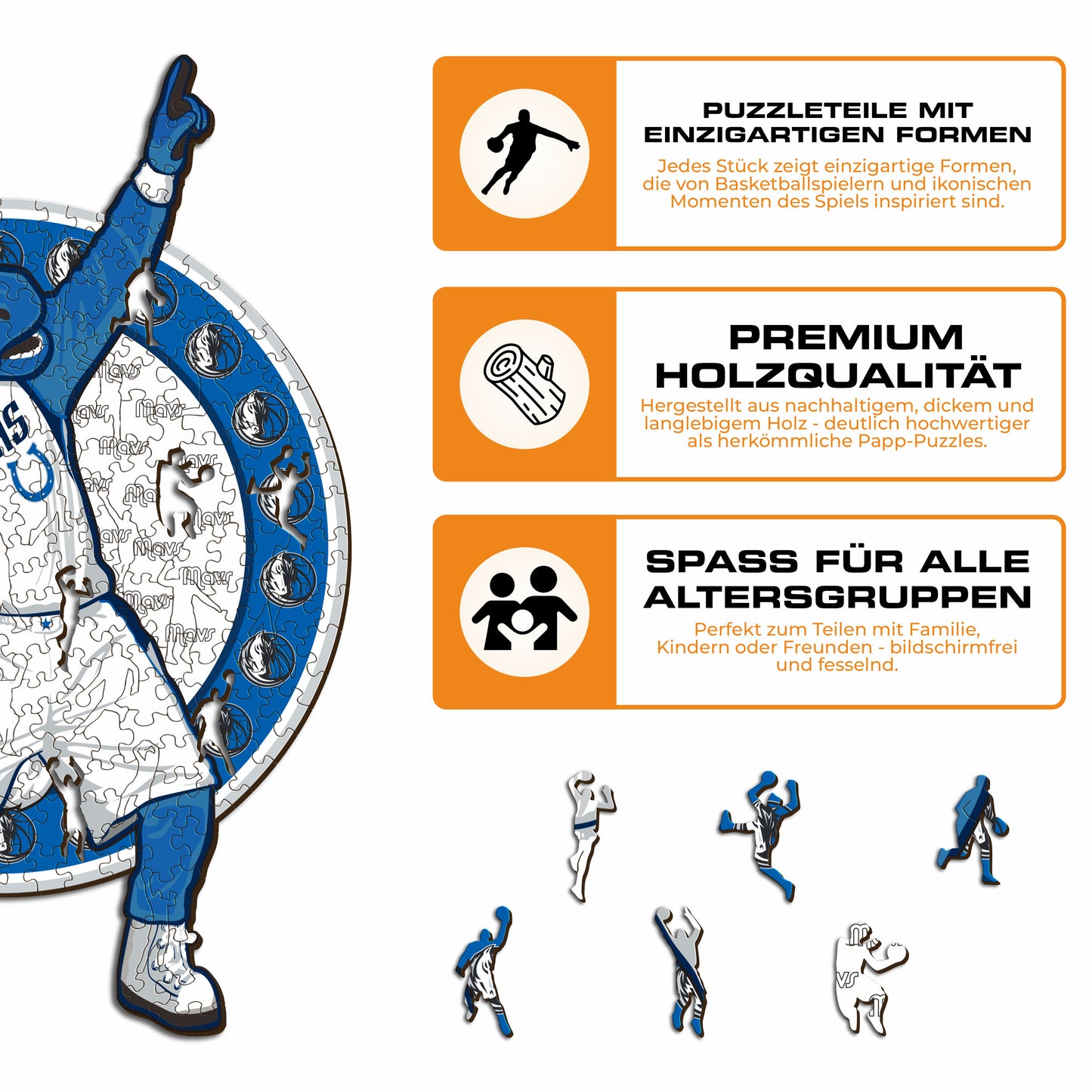 Dallas Mavericks™ Maskottchen - Holzpuzzle