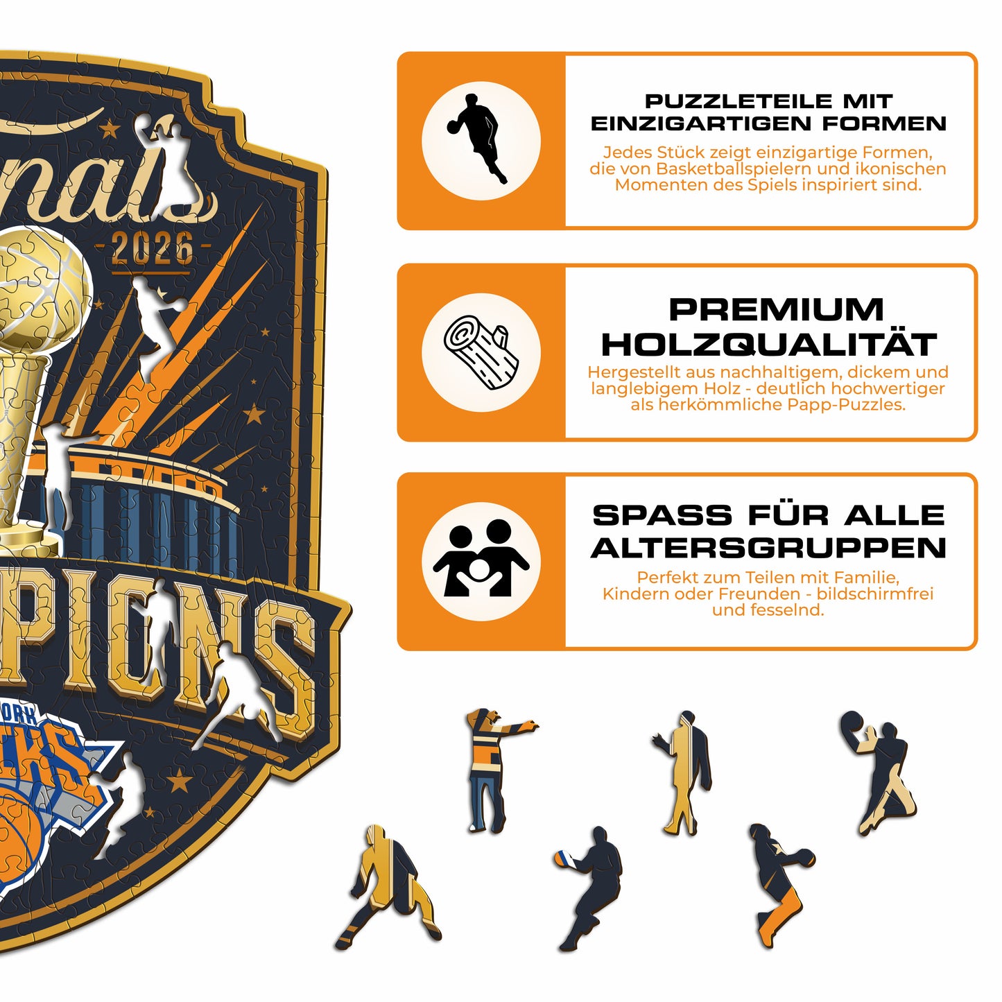 New York Knicks™ 2026 NBA Champions - Holzpuzzle