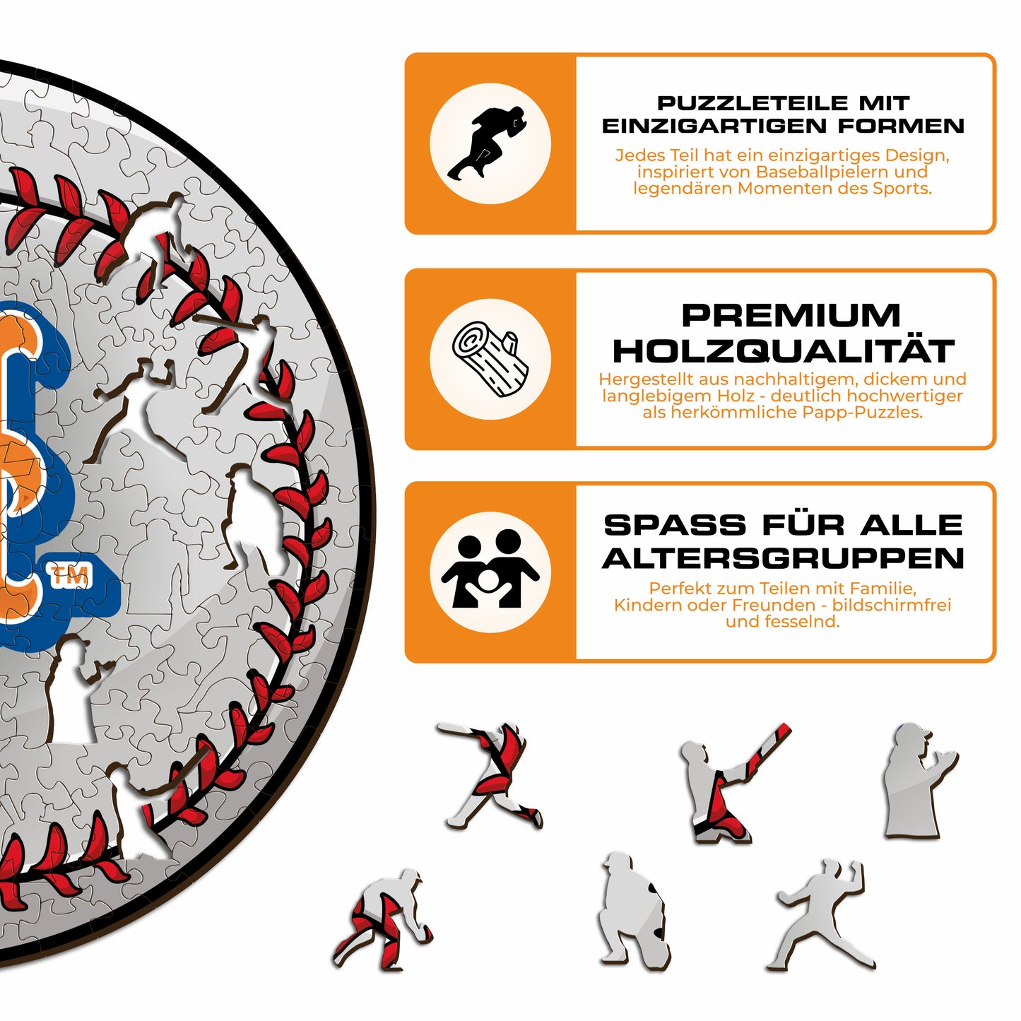 New York Mets™ Baseball - Holzpuzzle