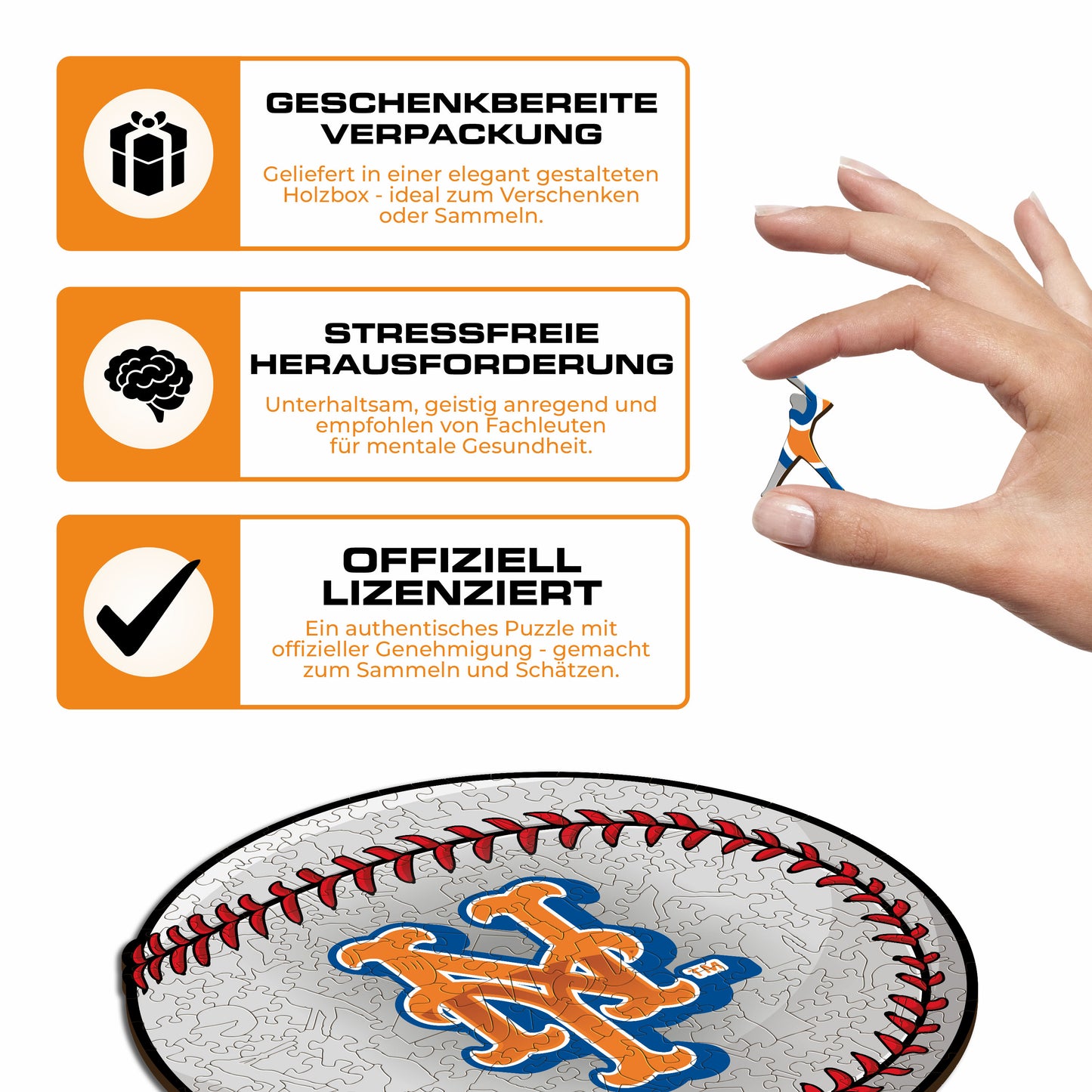 New York Mets™ Baseball - Holzpuzzle
