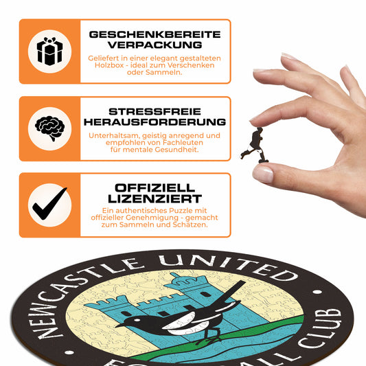 Newcastle United FC® Retro Logo - Holzpuzzle