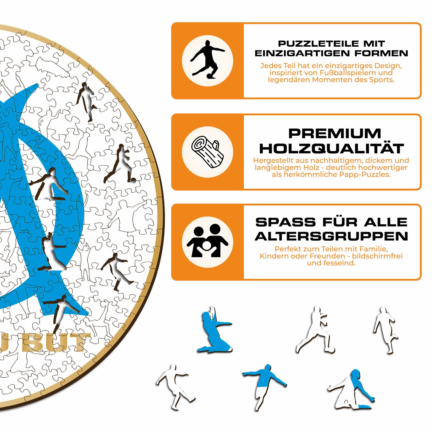 Olympique de Marseille® Logo - Holzpuzzle