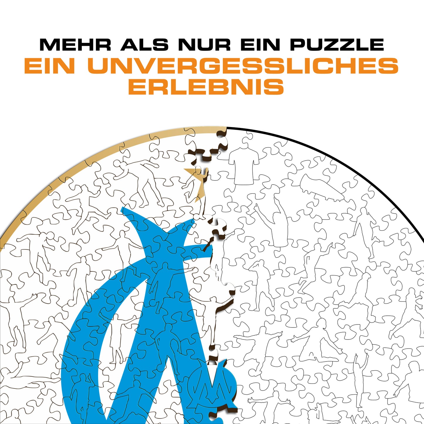 Olympique de Marseille® Logo - Holzpuzzle
