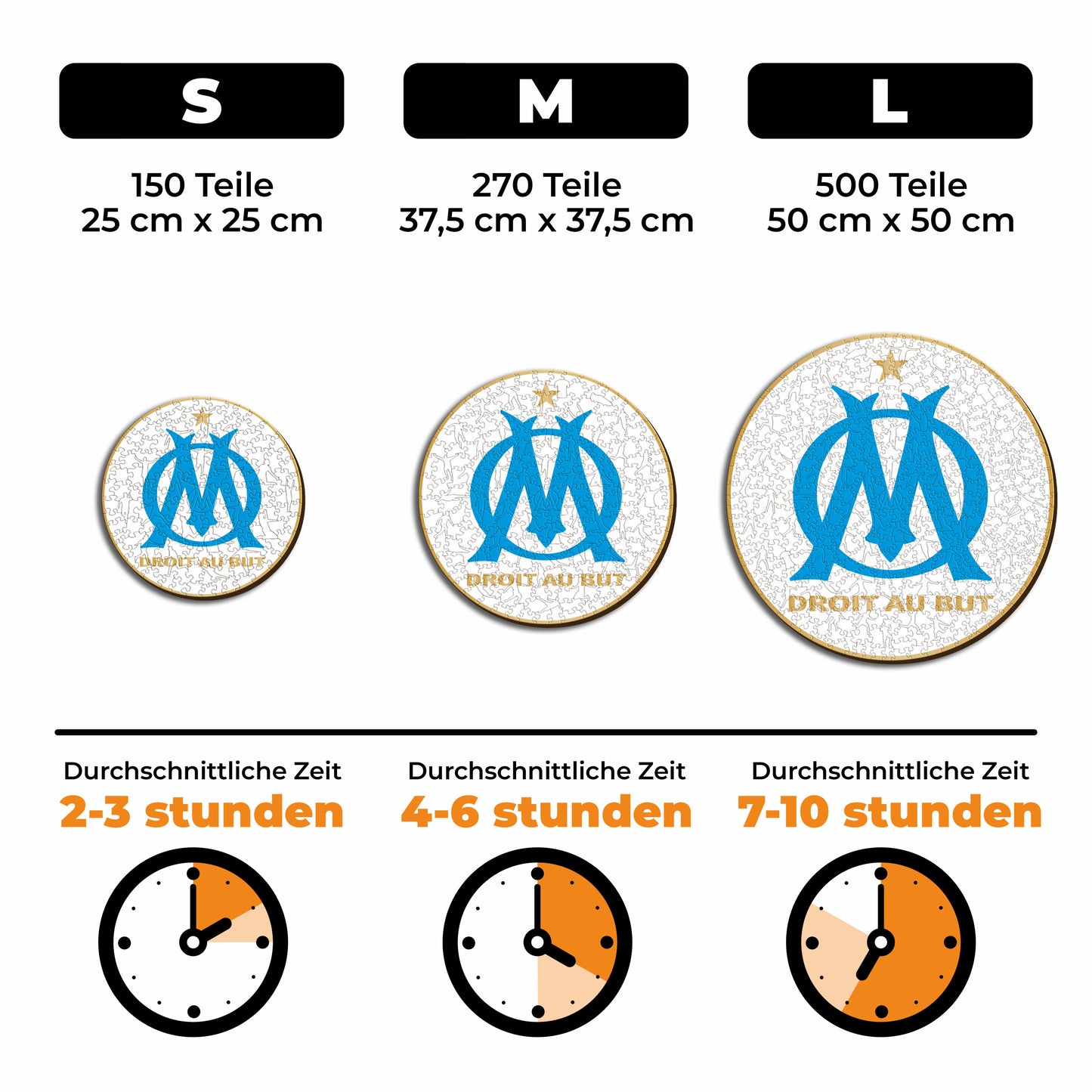 Olympique de Marseille® Logo - Holzpuzzle