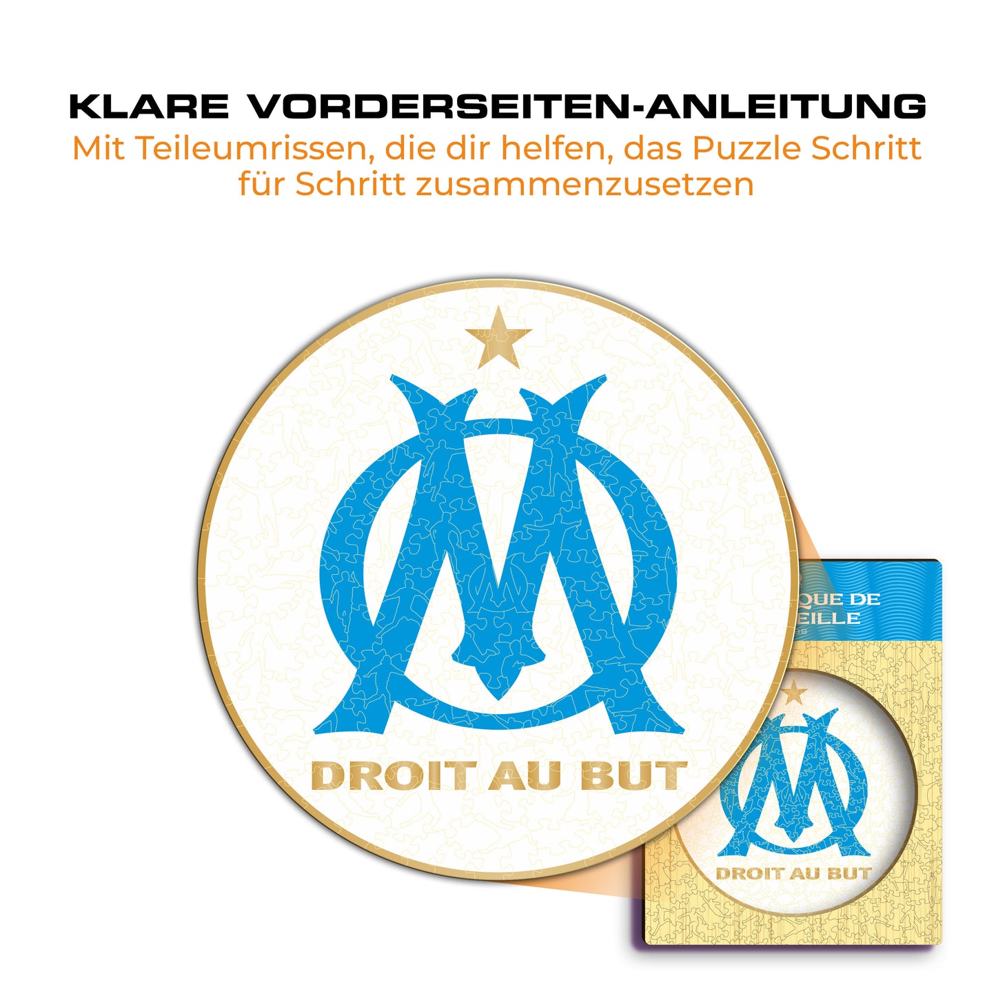 Olympique de Marseille® Logo - Holzpuzzle