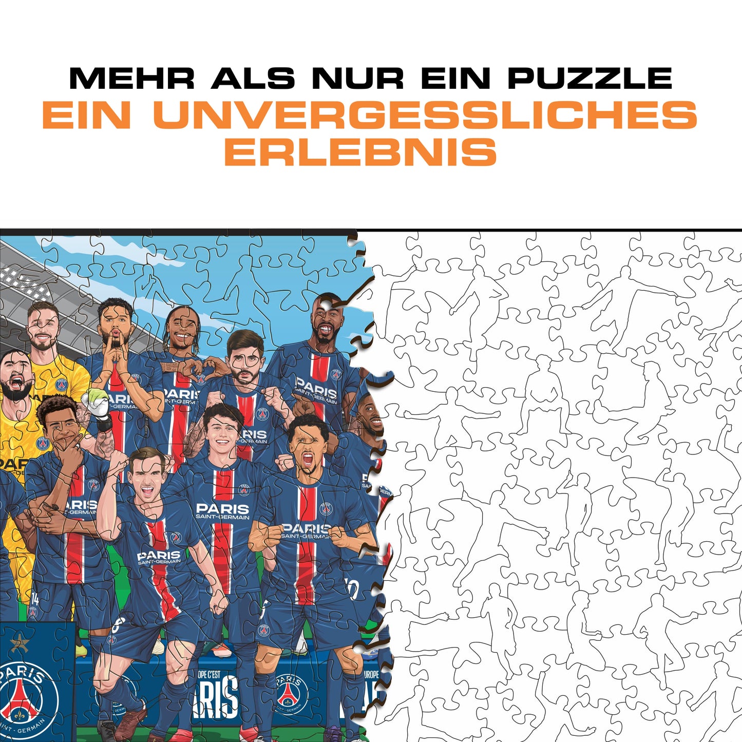 PSG FC® Mannschaft 2024/25 Triple-Sieger – Holzpuzzle