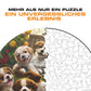 Welpen im Garten - Holzpuzzle