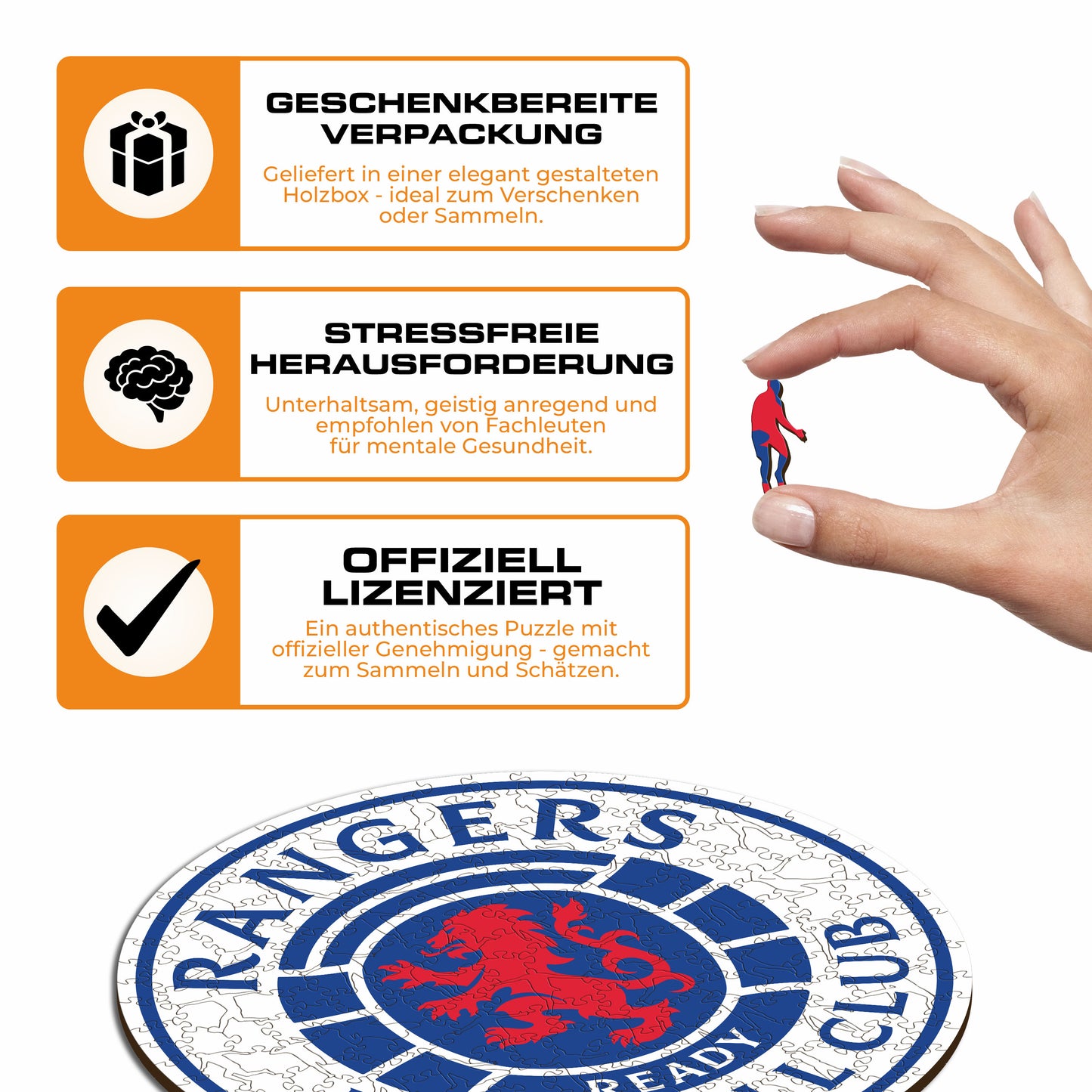 Glasgow Rangers FC® Logo - Holzpuzzle