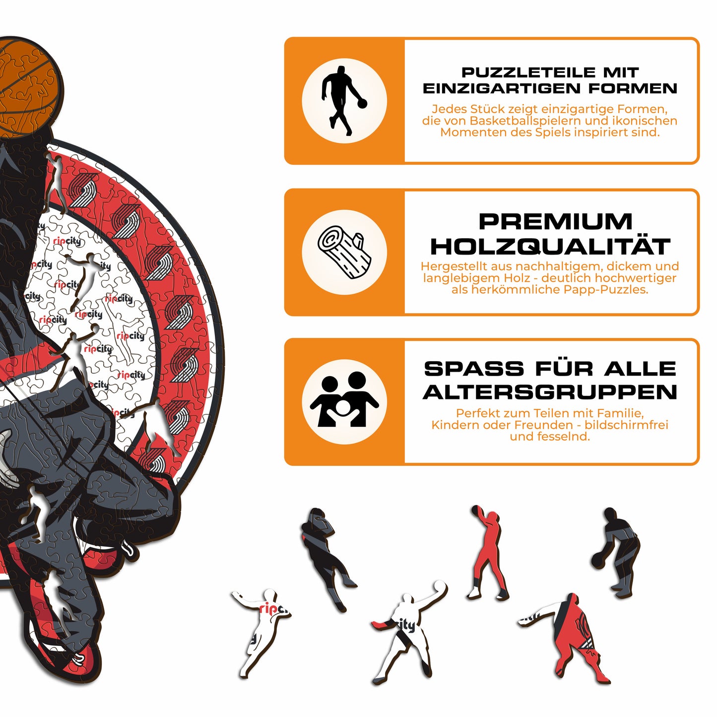 Portland Trail Blazers™ Maskottchen - Holzpuzzle