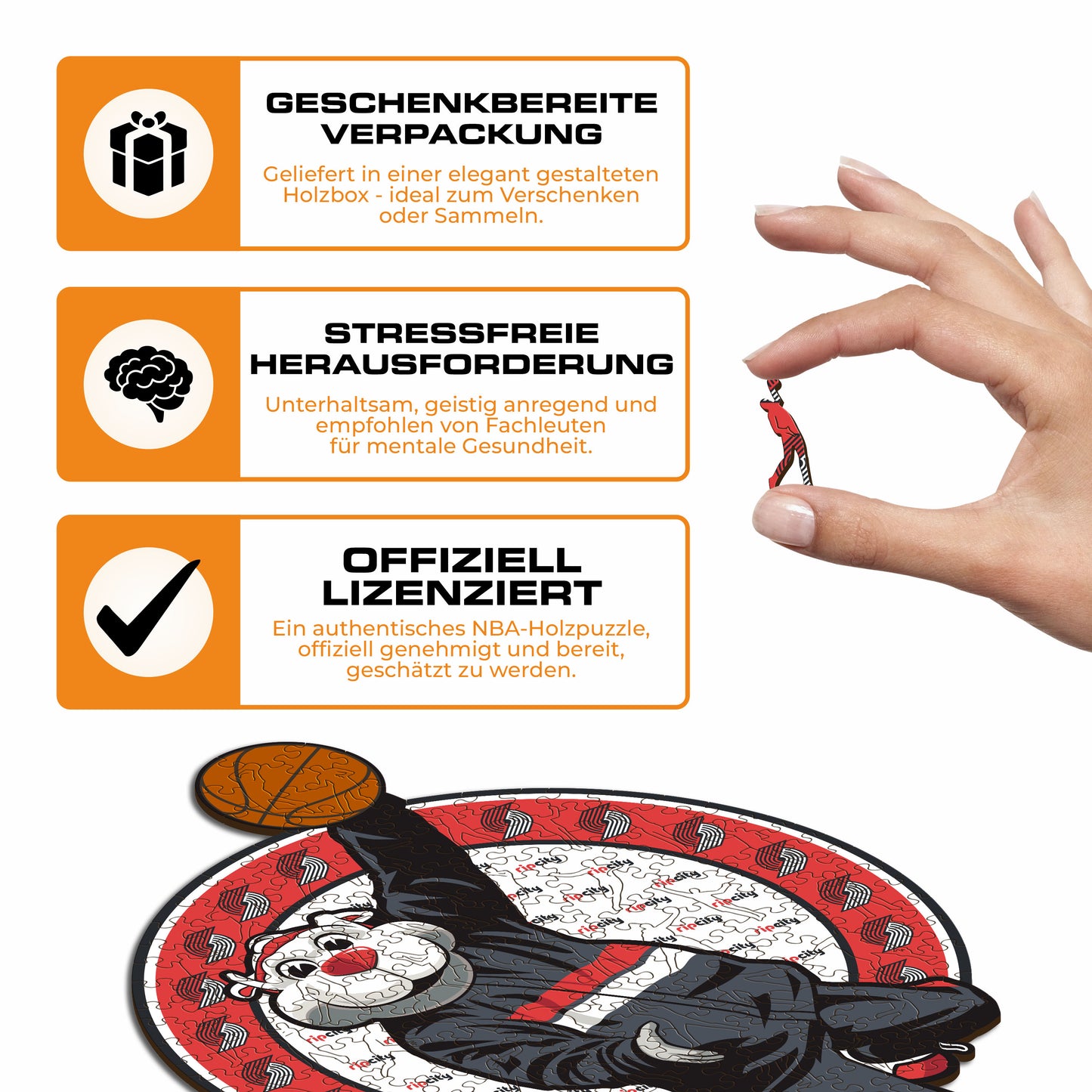 Portland Trail Blazers™ Maskottchen - Holzpuzzle