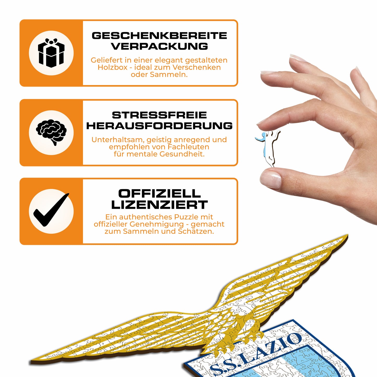SS Lazio® Logo - Holzpuzzle