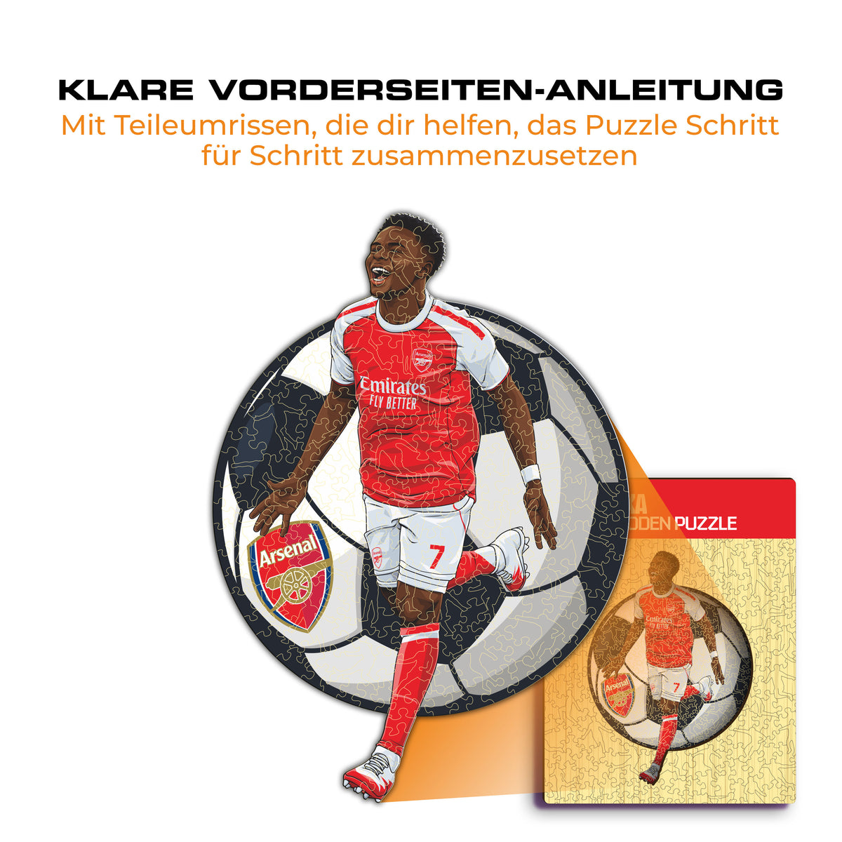 Bukayo Saka Holzpuzzle