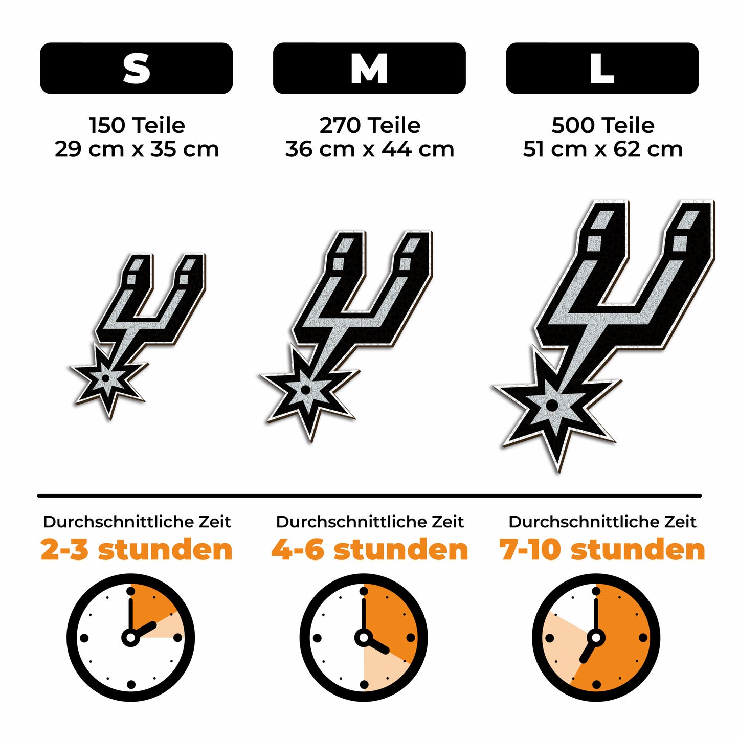 San Antonio Spurs™ Logo - Holzpuzzle