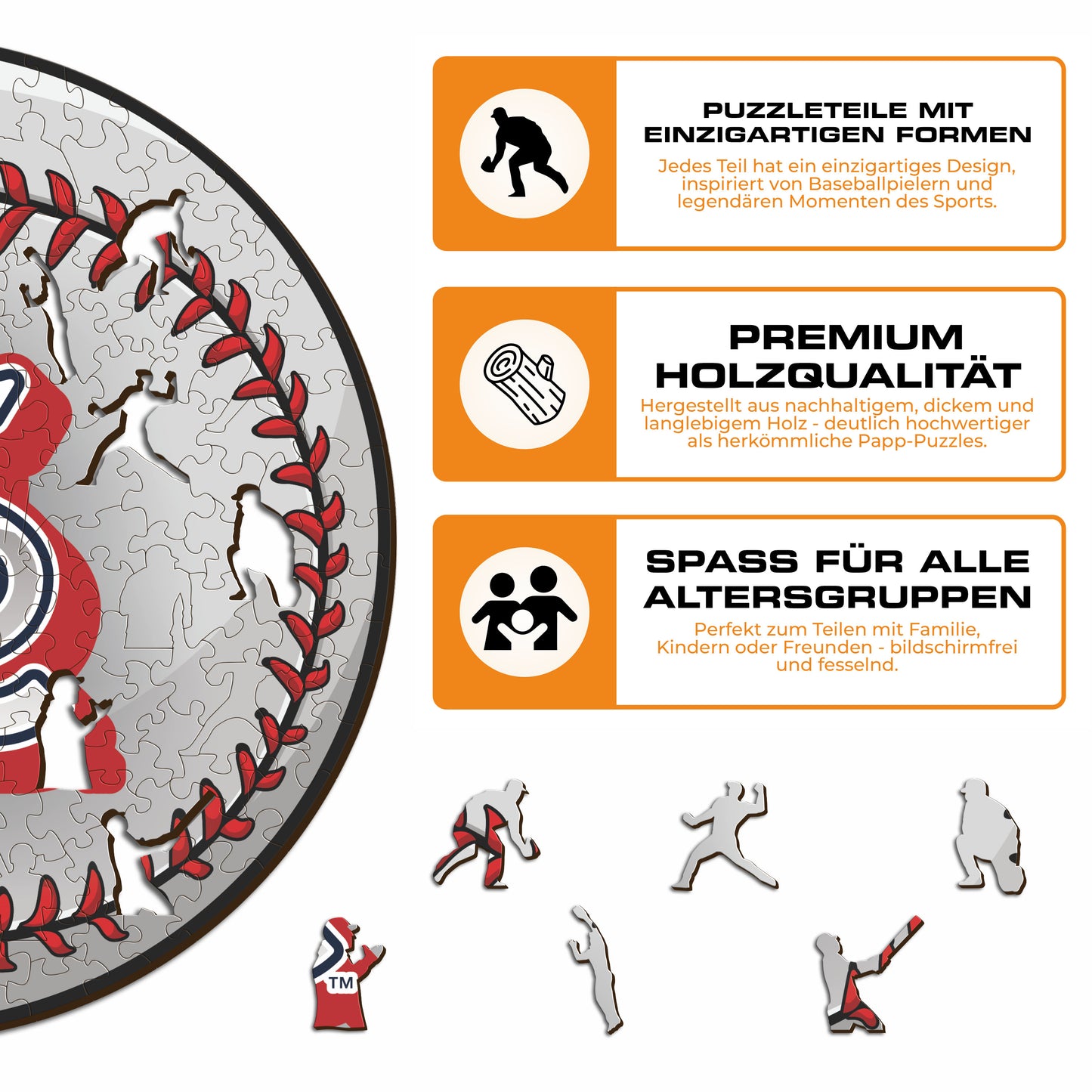 St. Louis Cardinals™ Baseball - Holzpuzzle
