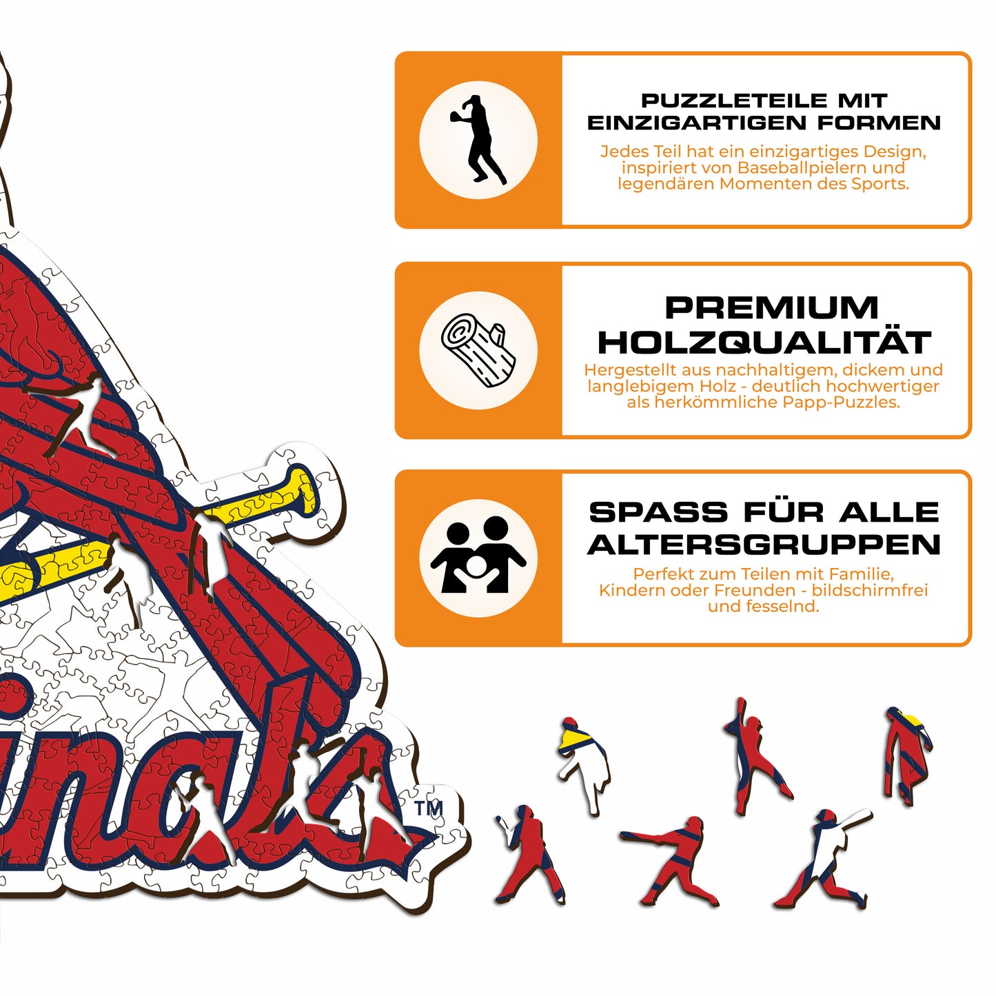 St. Louis Cardinals™ Logo - Holzpuzzle