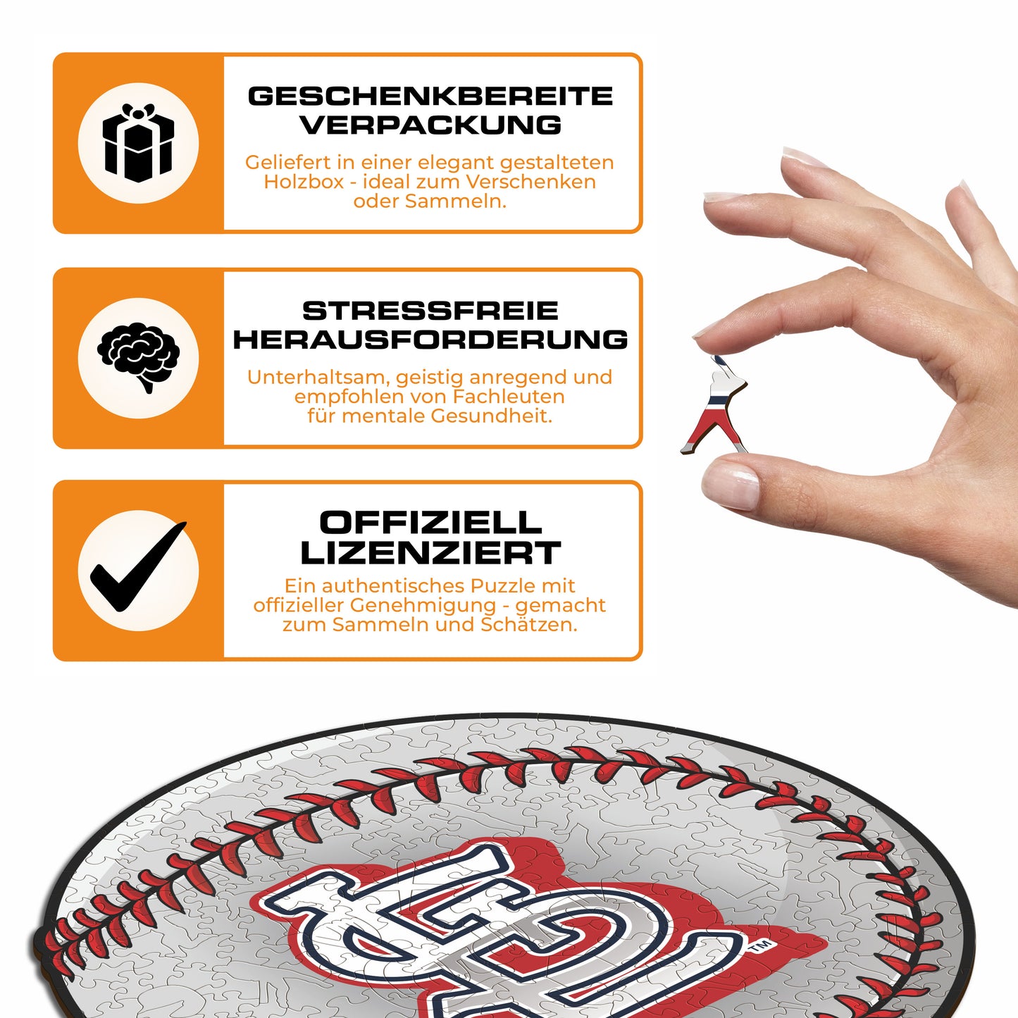 St. Louis Cardinals™ Baseball - Holzpuzzle
