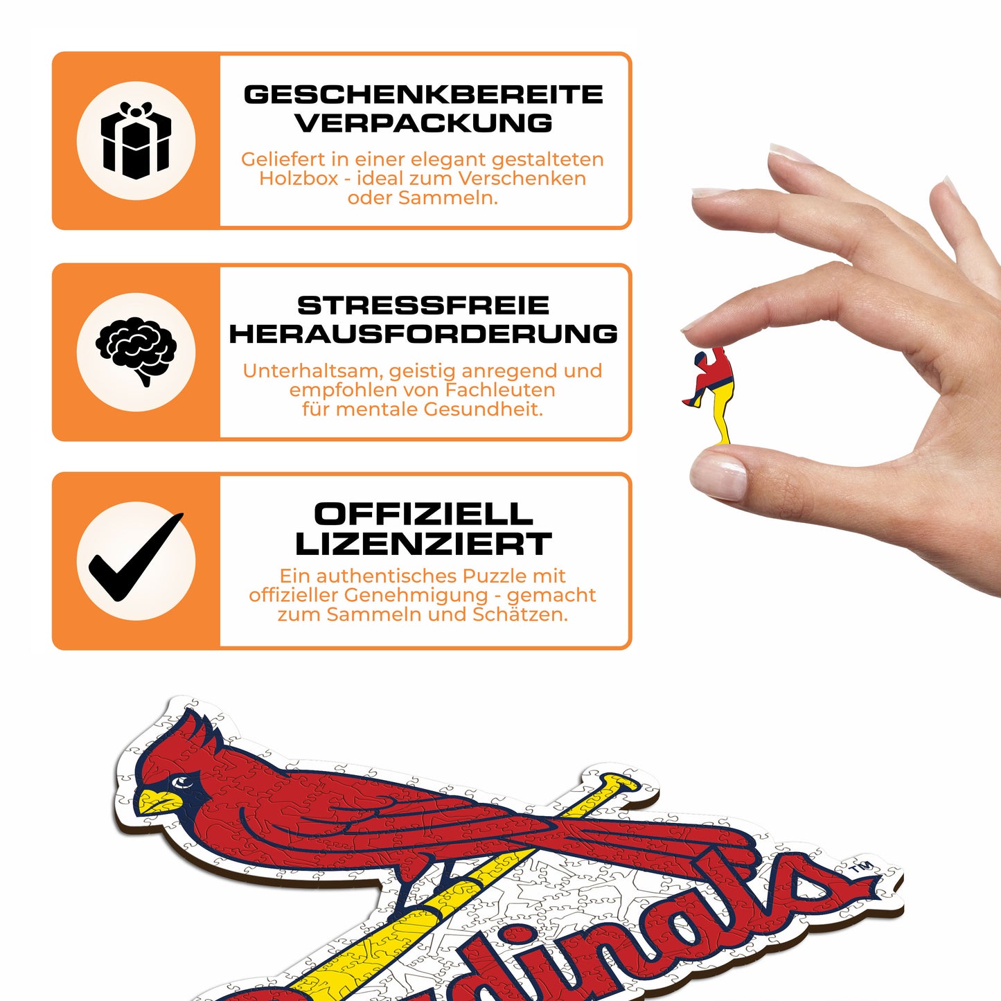 St. Louis Cardinals™ Logo - Holzpuzzle