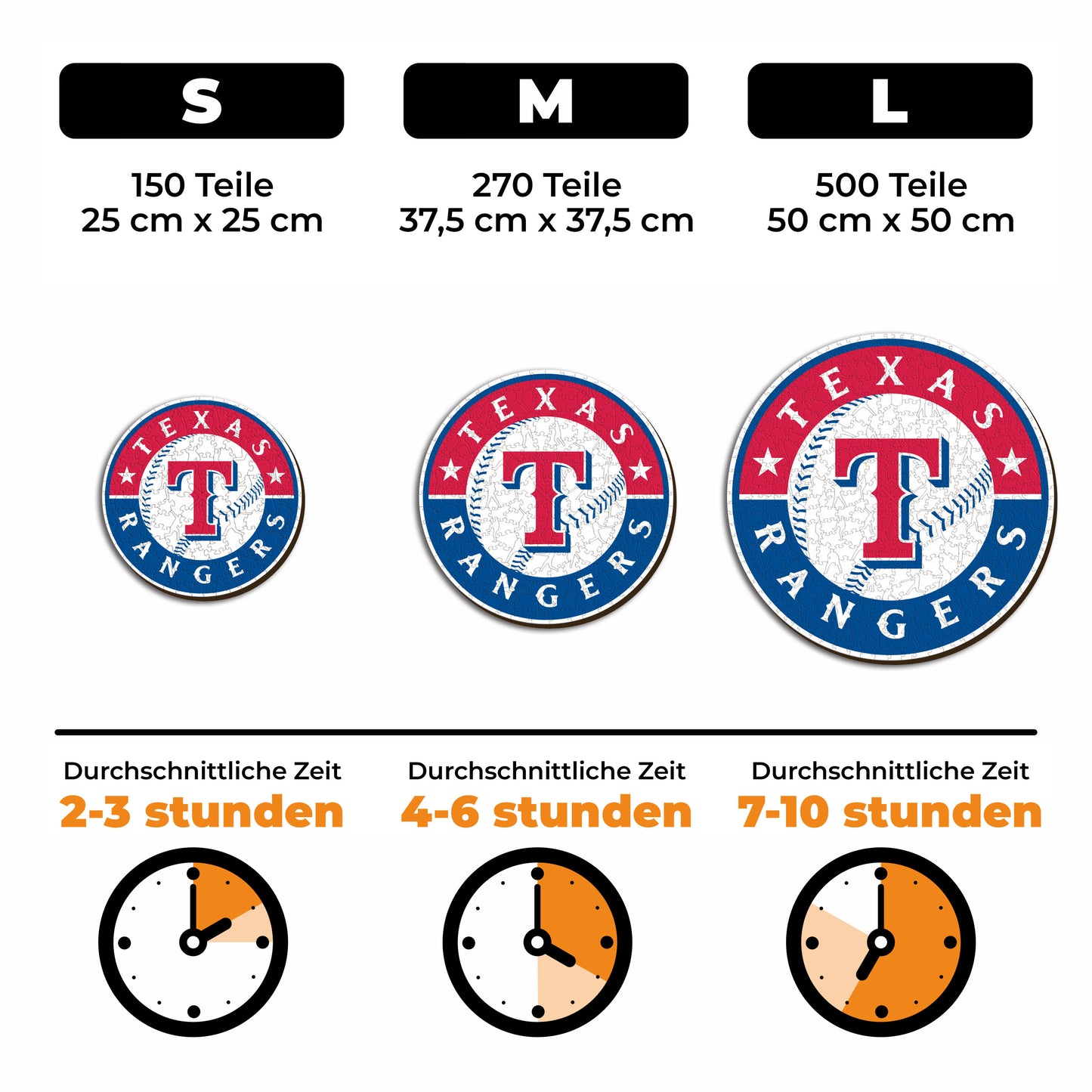 Texas Rangers™ Logo - Holzpuzzle