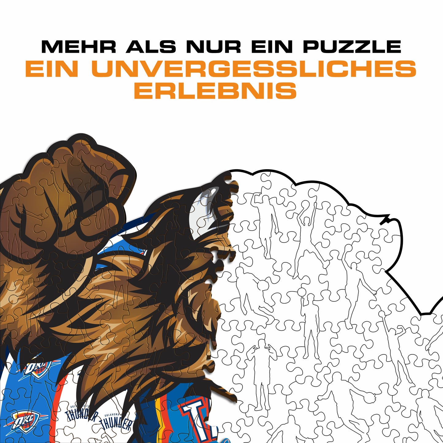 Oklahoma City Thunder™ Maskottchen - Holzpuzzle