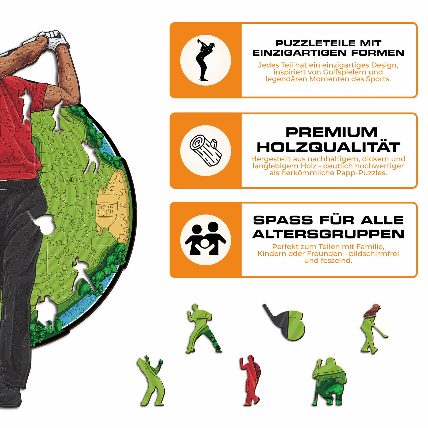 Tiger Woods - Holzpuzzle