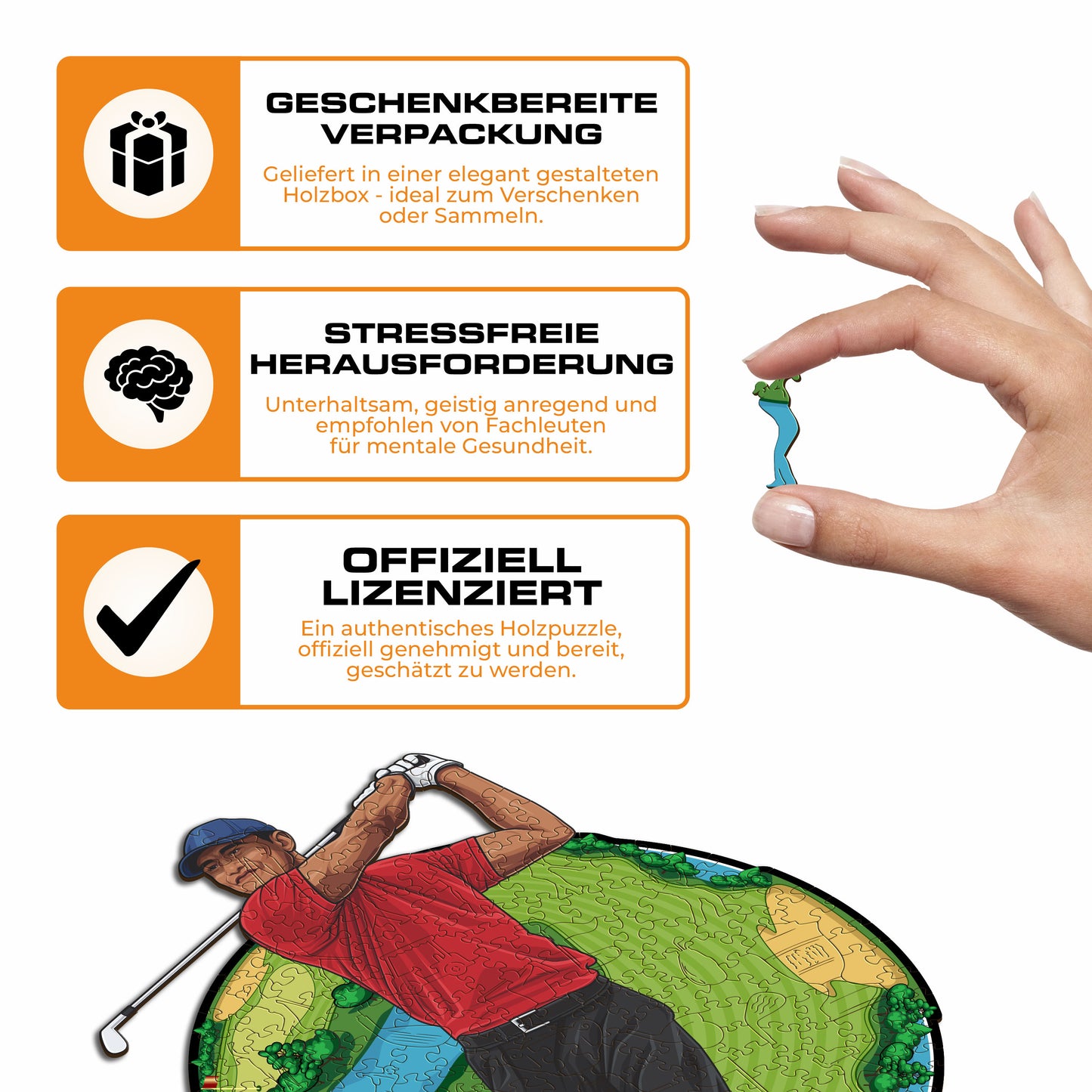 Tiger Woods - Holzpuzzle