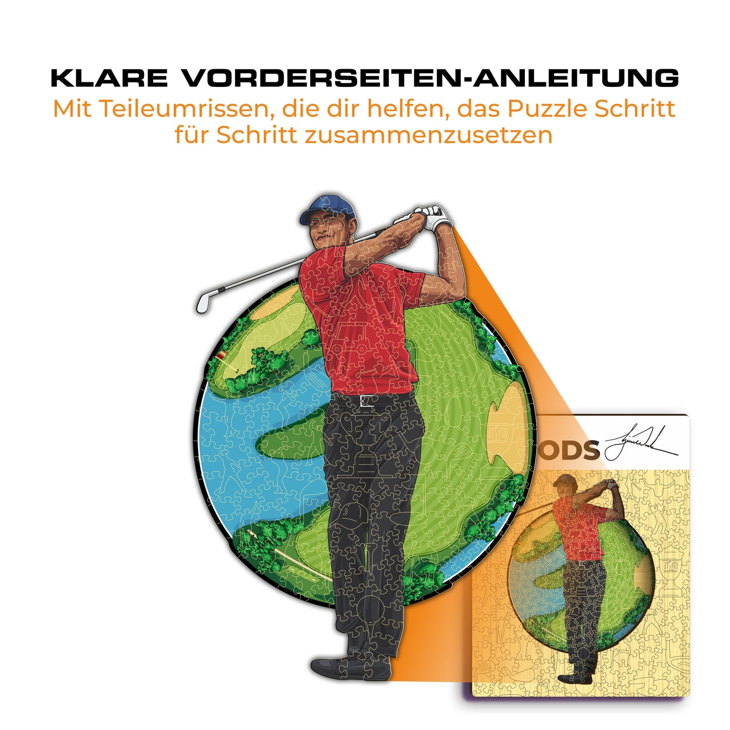 Tiger Woods - Holzpuzzle