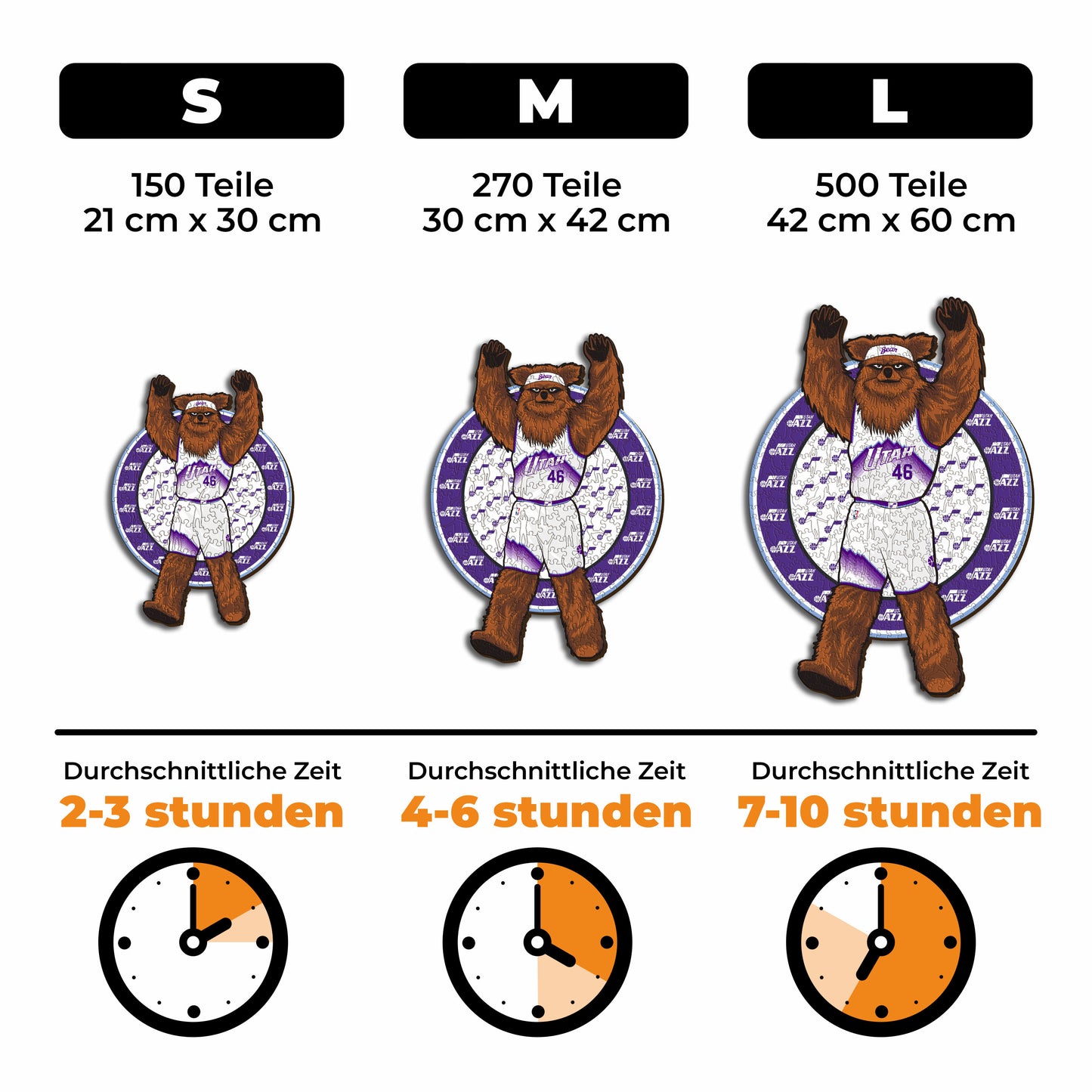 Utah Jazz™ Maskottchen - Holzpuzzle