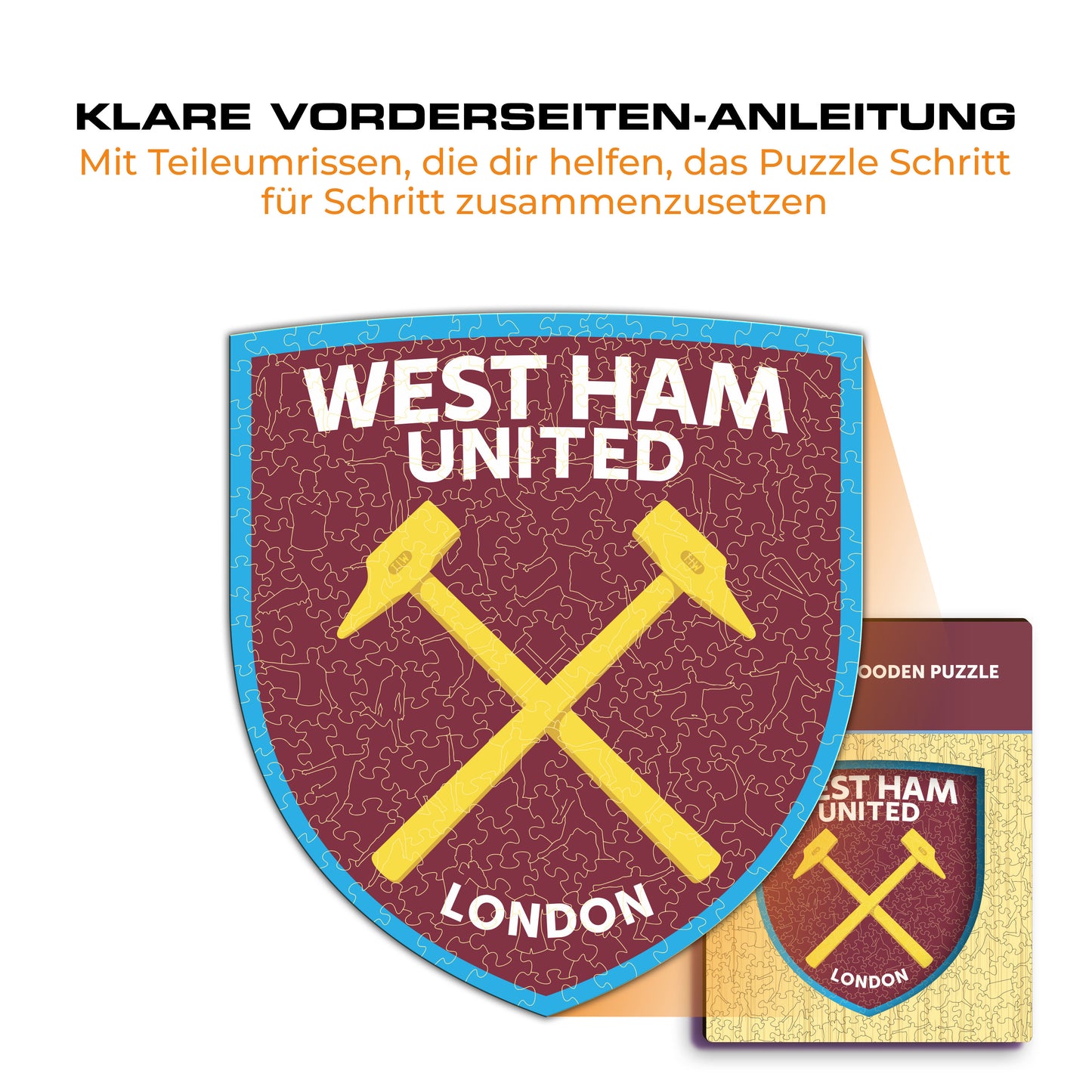 West Ham United FC® Logo - Holzpuzzle
