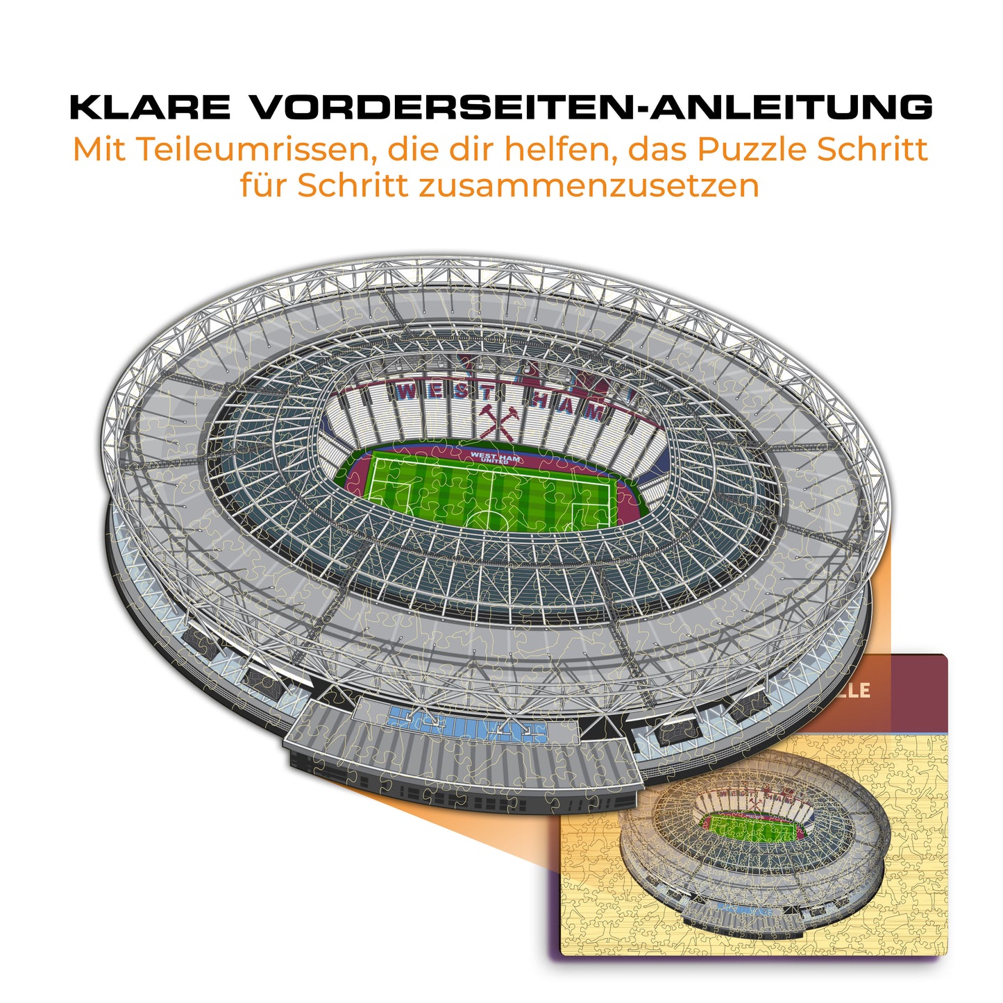 West Ham United FC® Stadium - Holzpuzzle