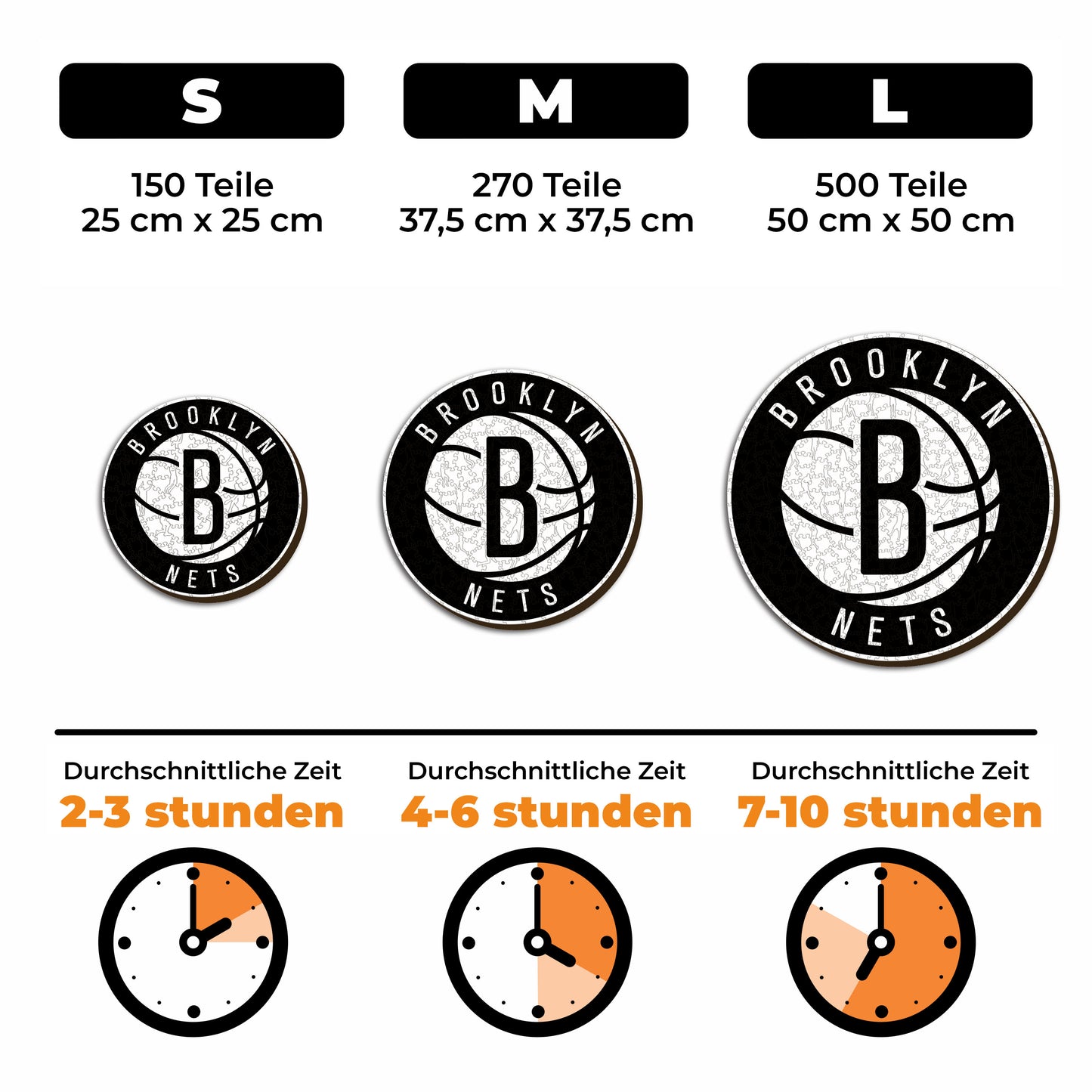 Brooklyn Nets™ Logo - Holzpuzzle