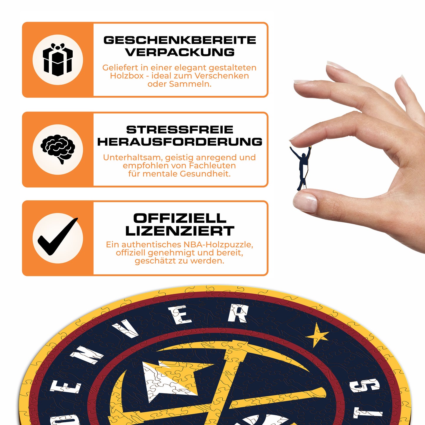 Denver Nuggets™ Logo - Holzpuzzle