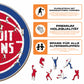 Detroit Pistons™ Logo - Holzpuzzles