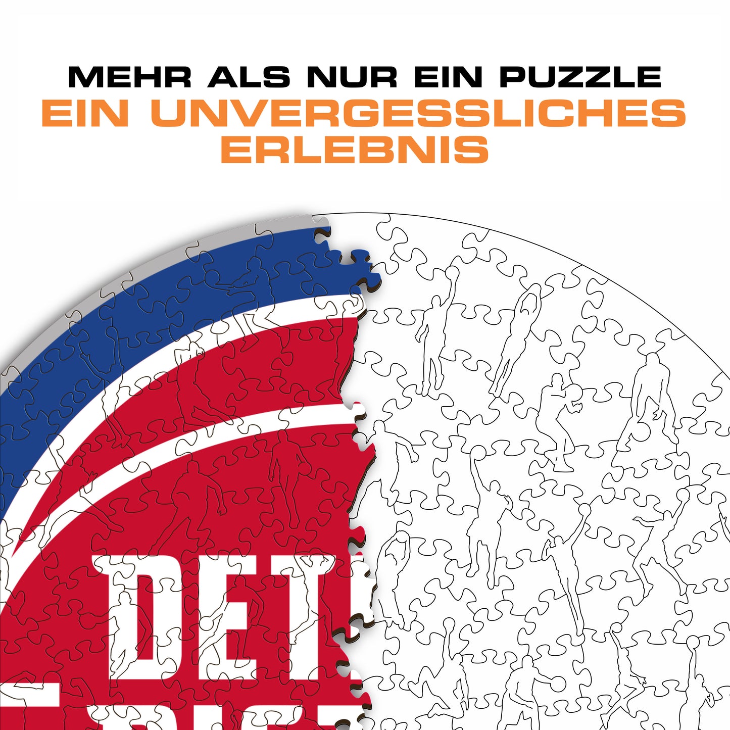 Detroit Pistons™ Logo - Holzpuzzles