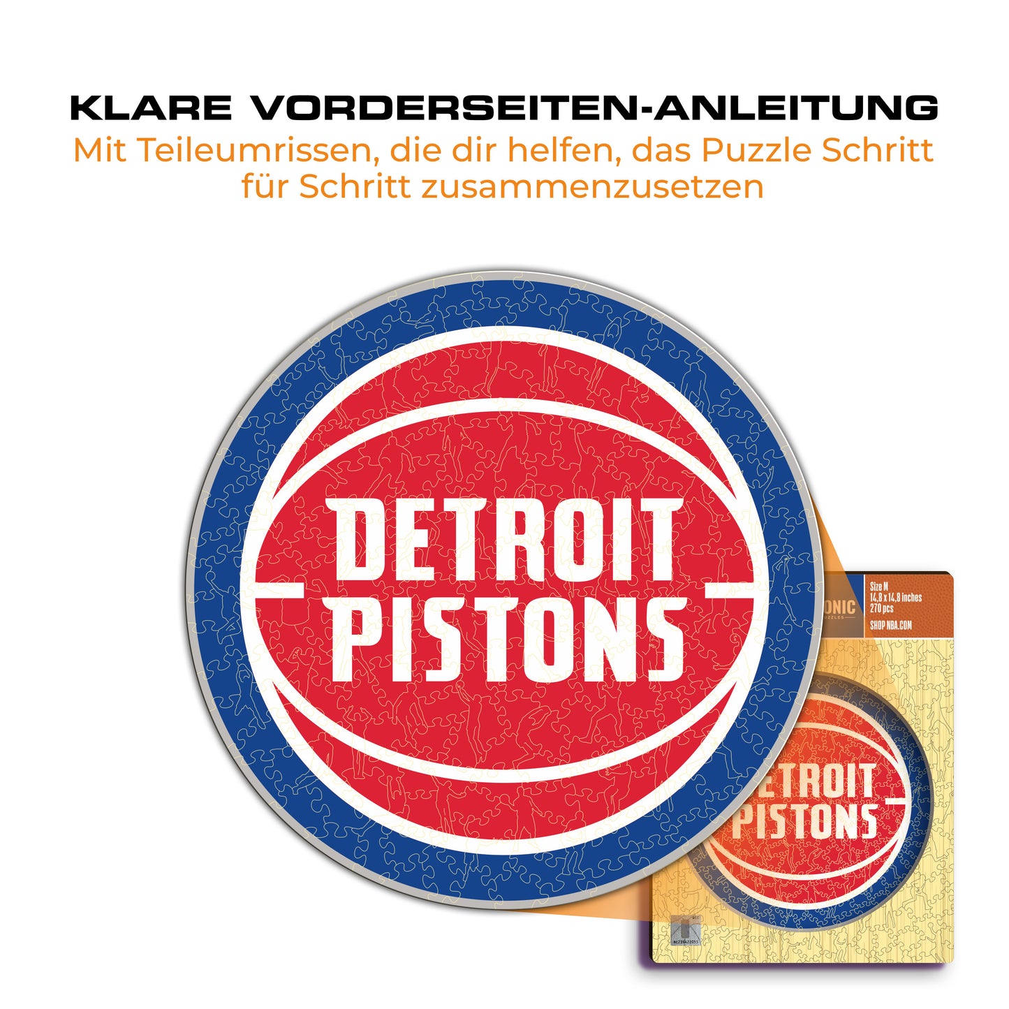 Detroit Pistons™ Logo - Holzpuzzles