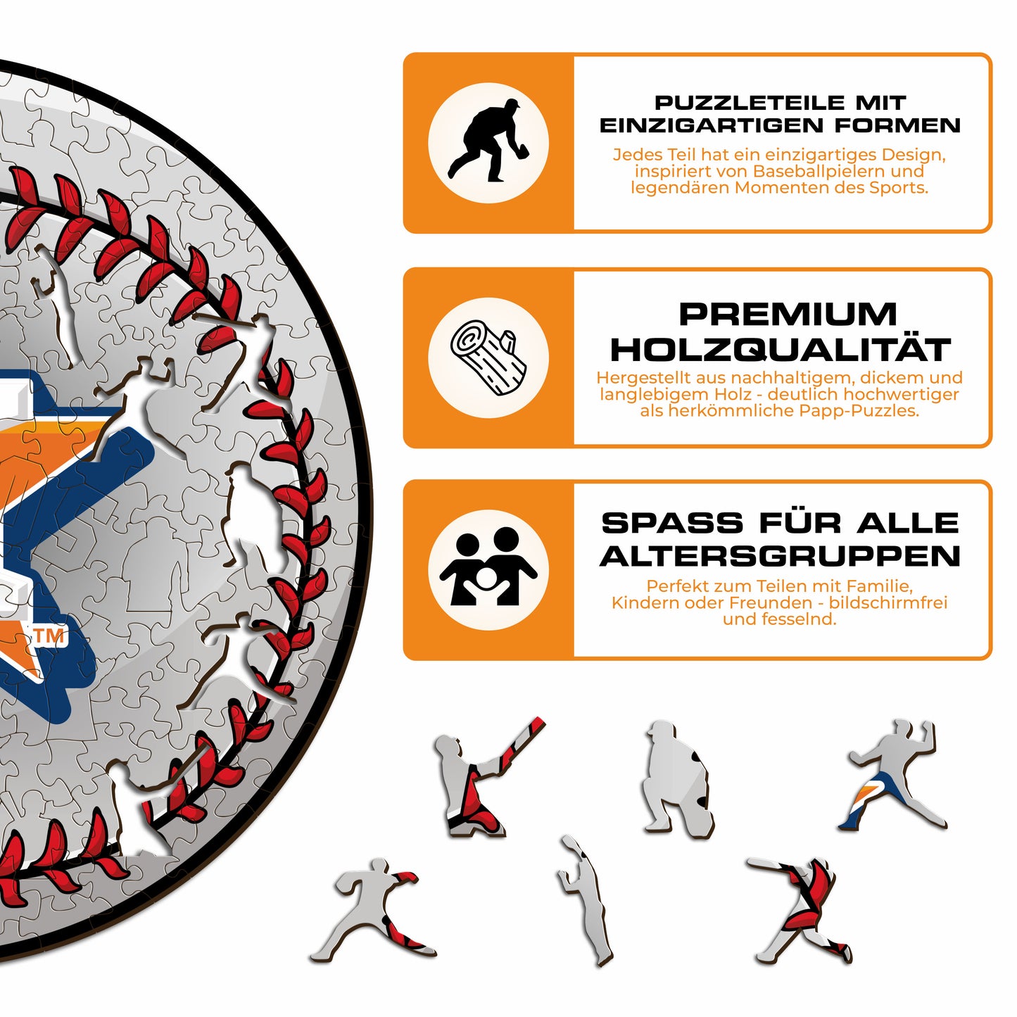 Houston Astros™ Baseball - Holzpuzzle