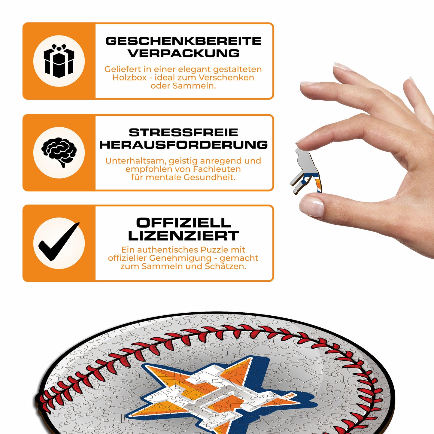 Houston Astros™ Baseball - Holzpuzzle
