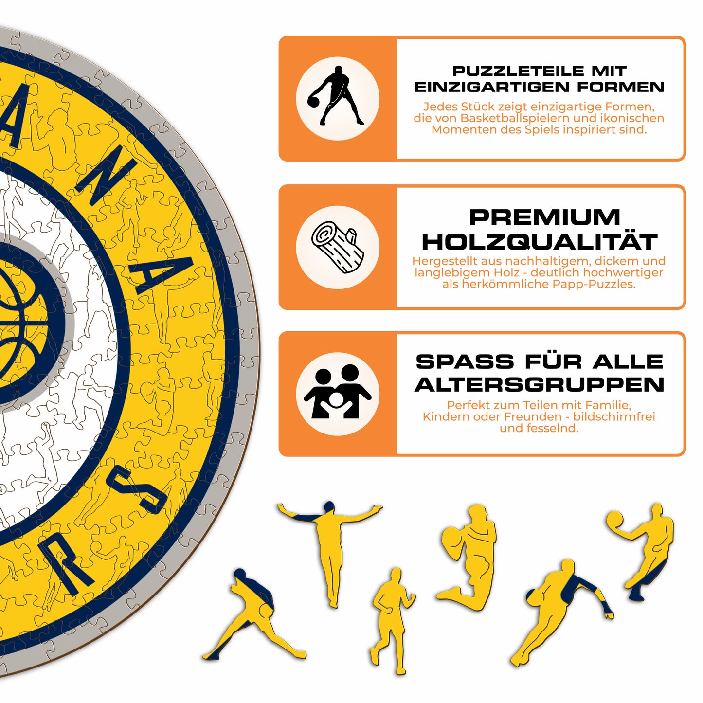 Indiana Pacers™ Logo - Holzpuzzle