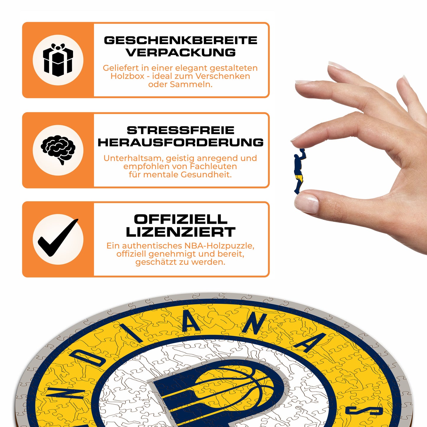 Indiana Pacers™ Logo - Holzpuzzle