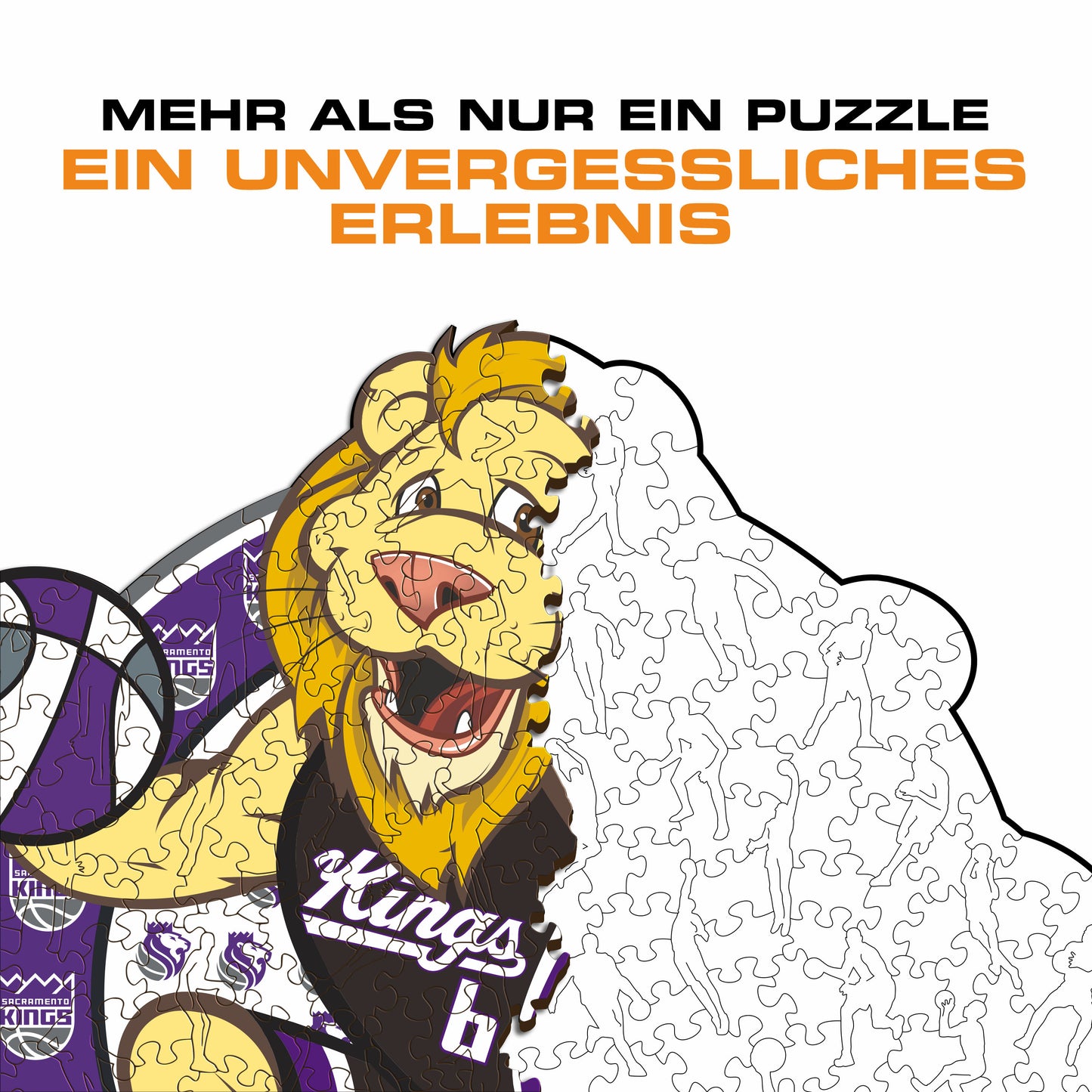 Sacramento Kings™ Maskottchen - Holzpuzzle