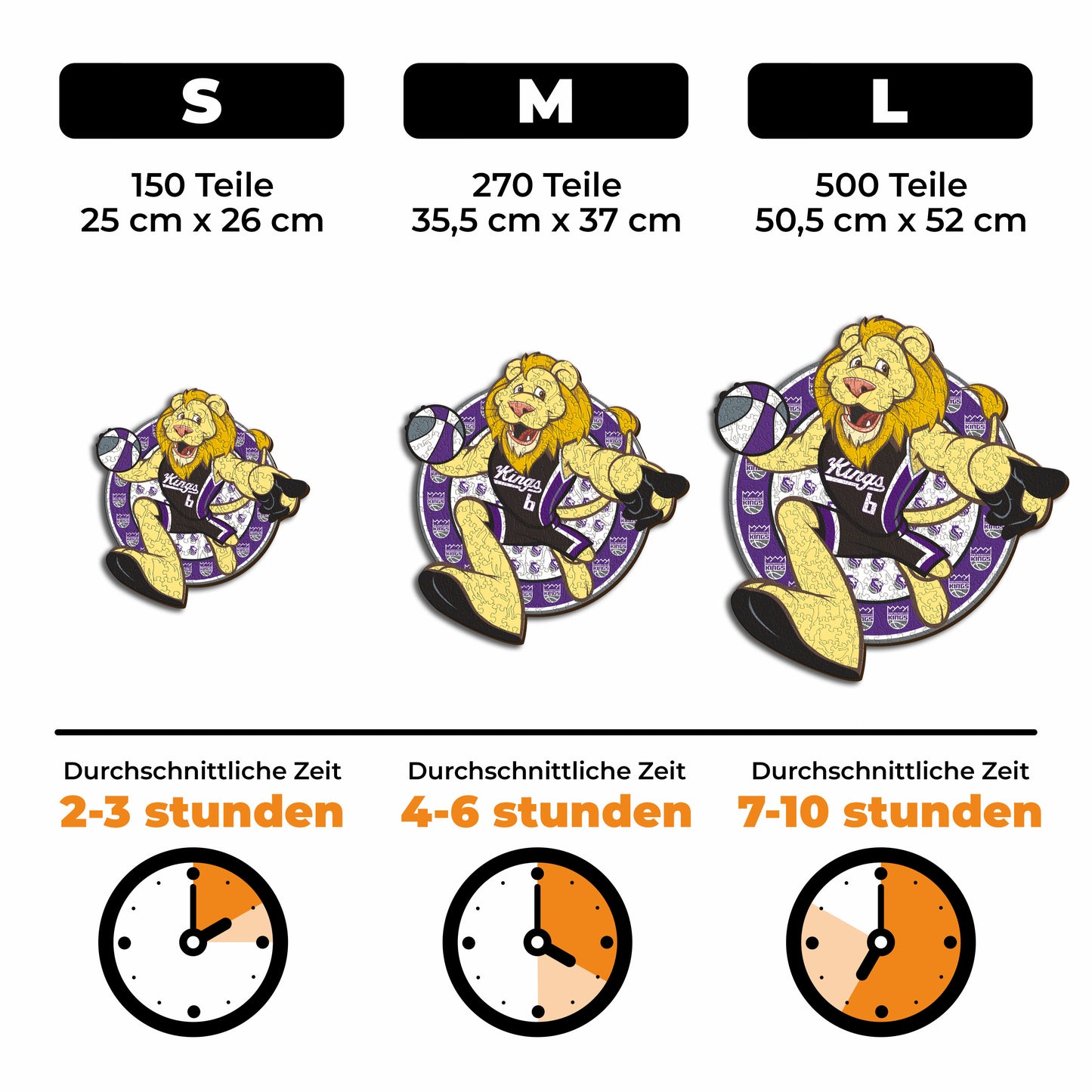 Sacramento Kings™ Maskottchen - Holzpuzzle