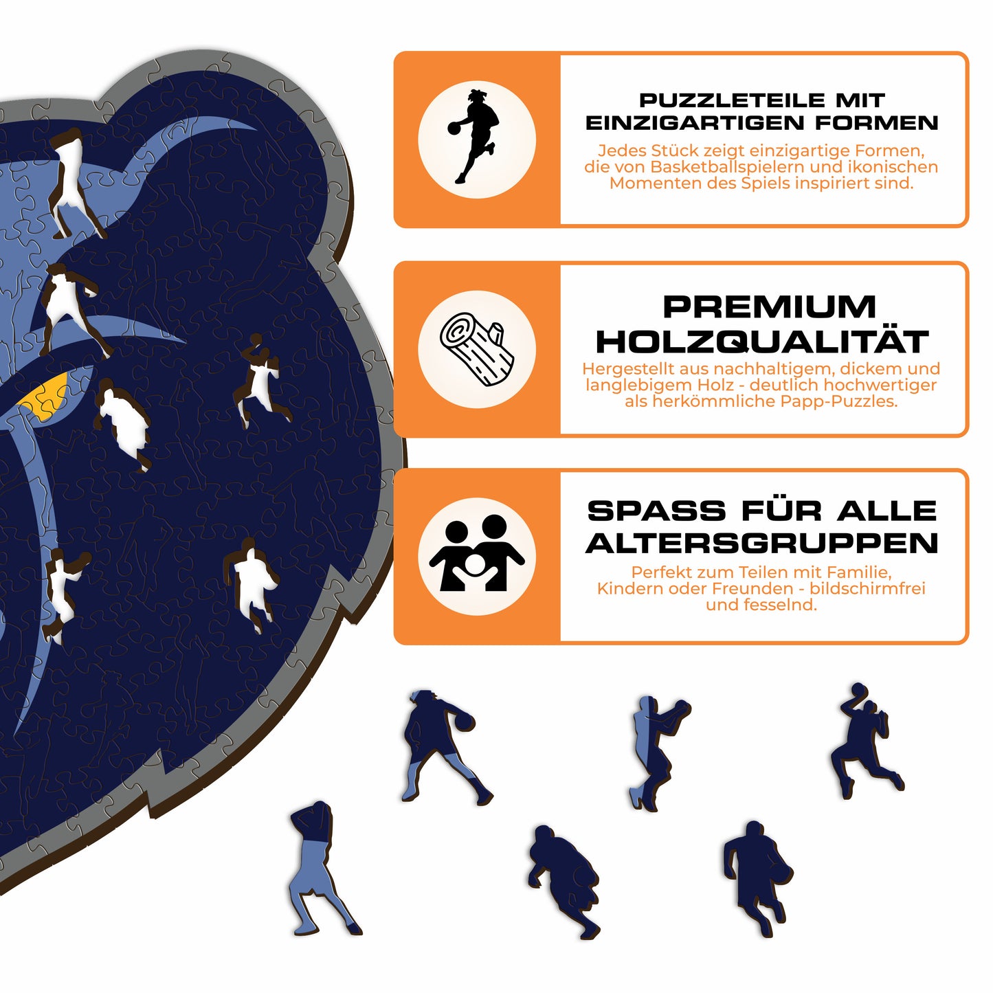 Memphis Grizzlies™ Logo - Holzpuzzle
