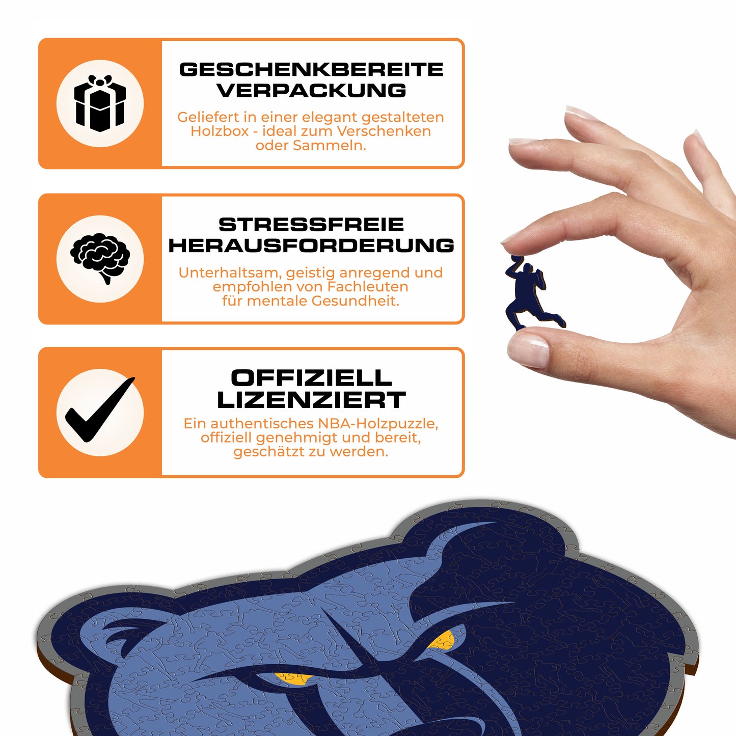 Memphis Grizzlies™ Logo - Holzpuzzle