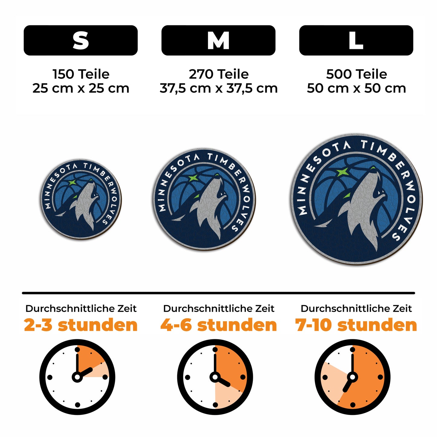 Minnesota Timberwolves™ Logo - Holzpuzzle