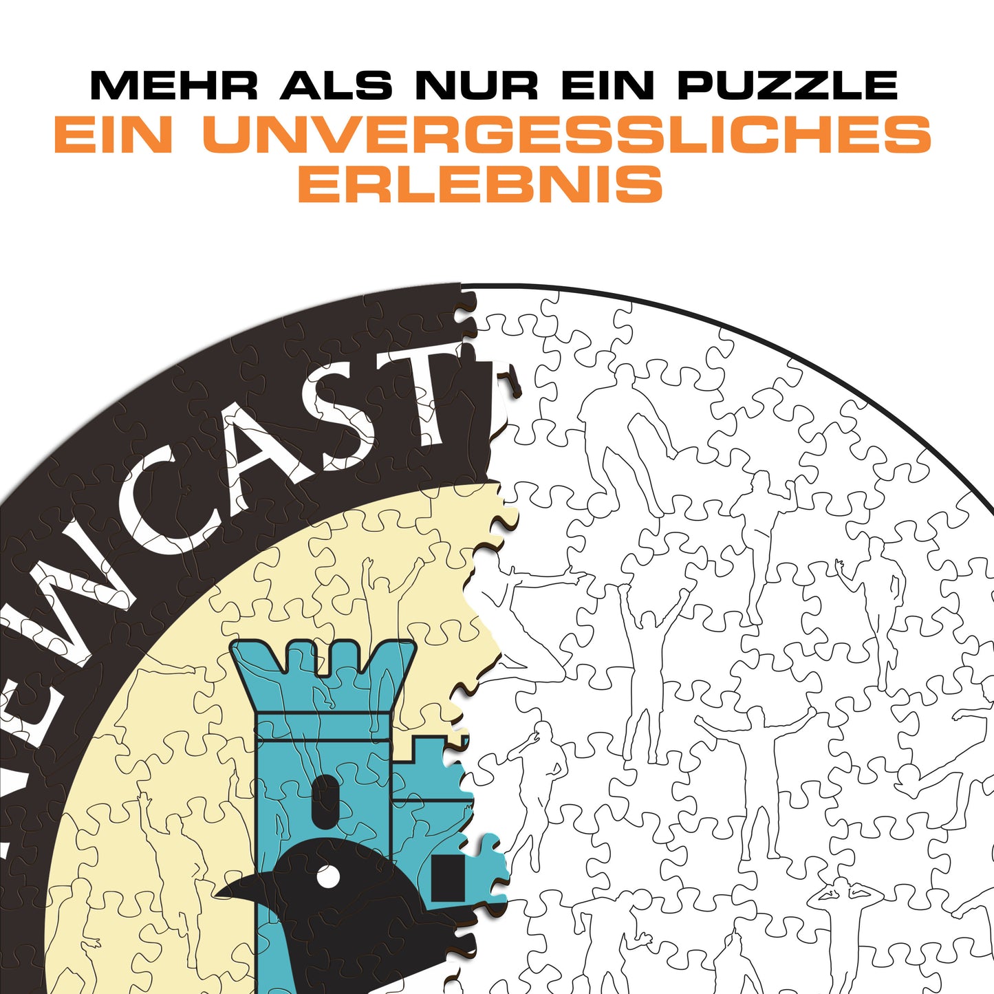 Newcastle United FC® Retro Logo - Holzpuzzle