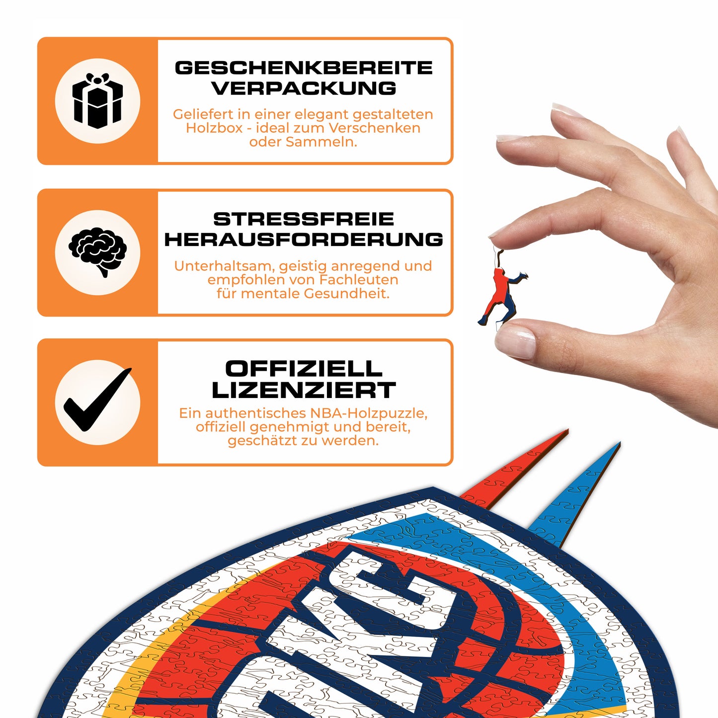 Oklahoma City Thunder™ Logo - Holzpuzzle