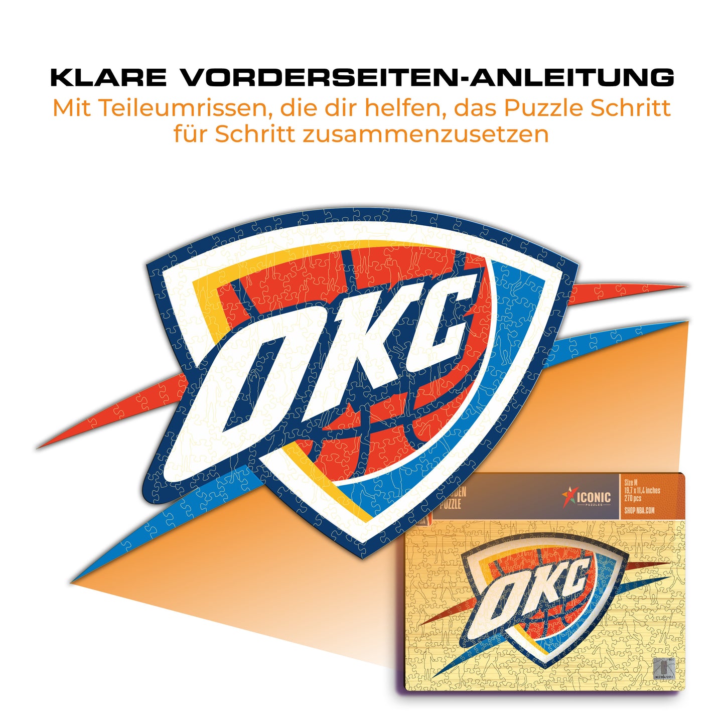 Oklahoma City Thunder™ Logo - Holzpuzzle