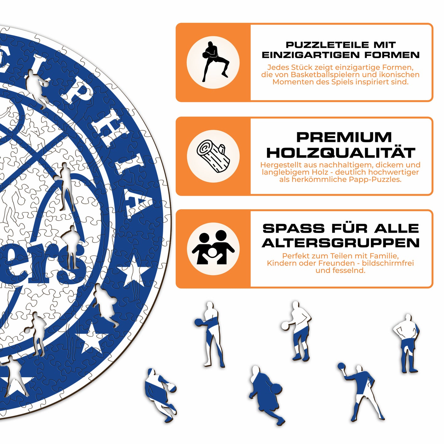 Philadelphia 76ers™ Logo - Holzpuzzle
