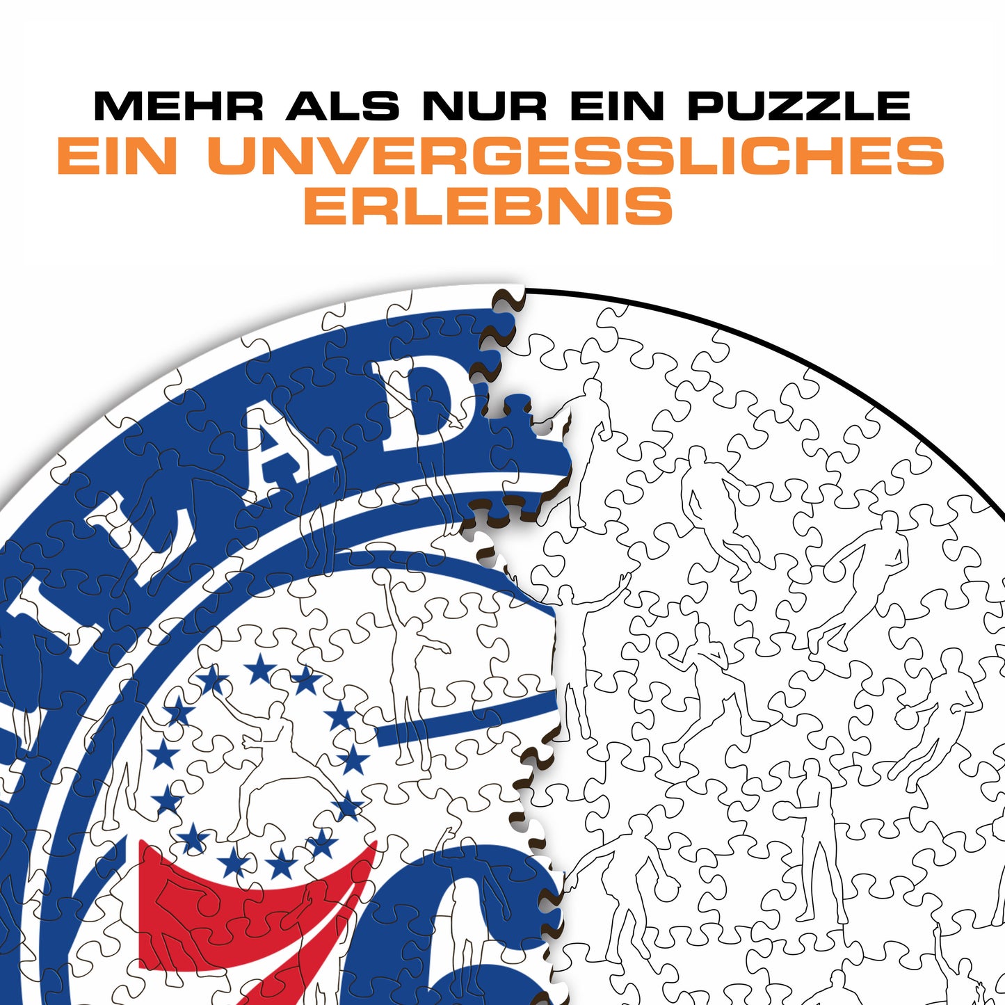 Philadelphia 76ers™ Logo - Holzpuzzle