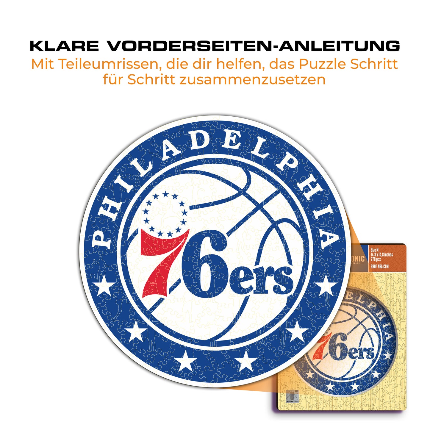 Philadelphia 76ers™ Logo - Holzpuzzle