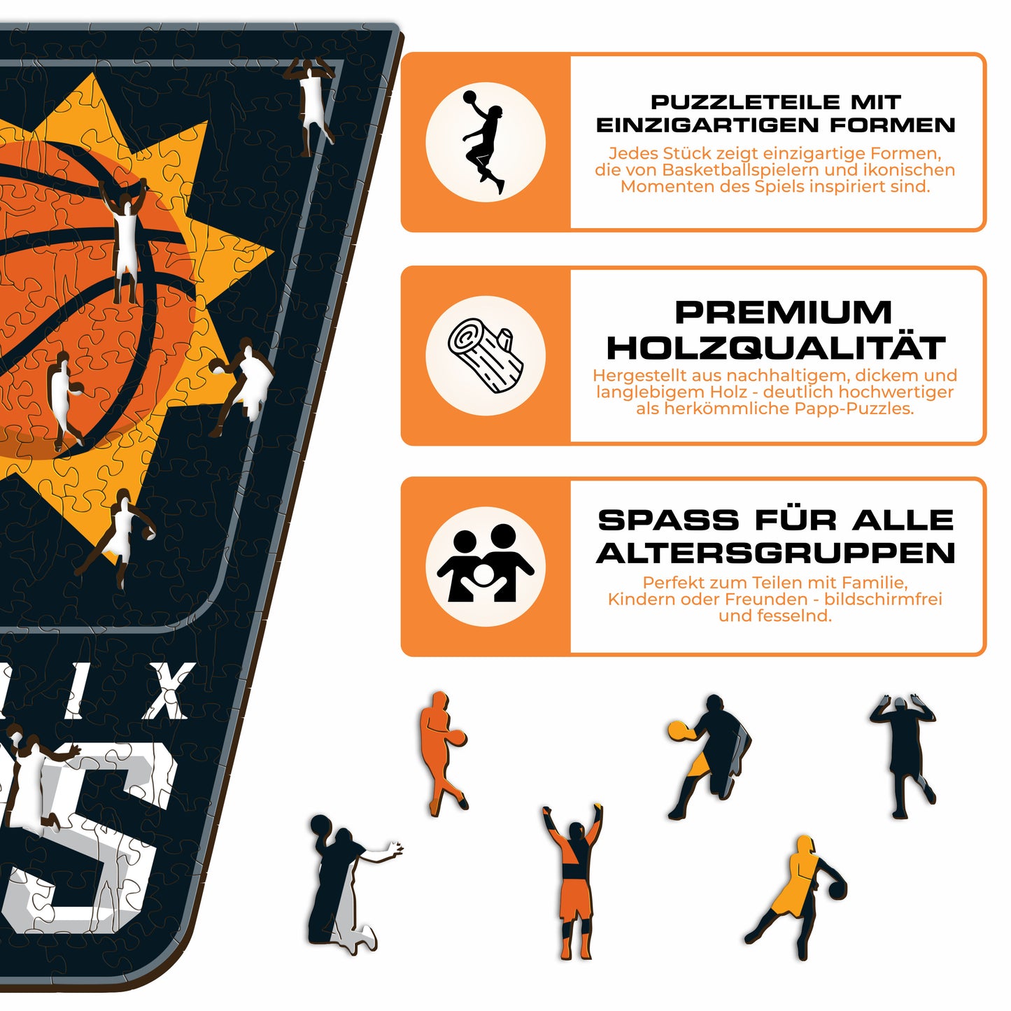 Phoenix Suns™ Logo - Holzpuzzle